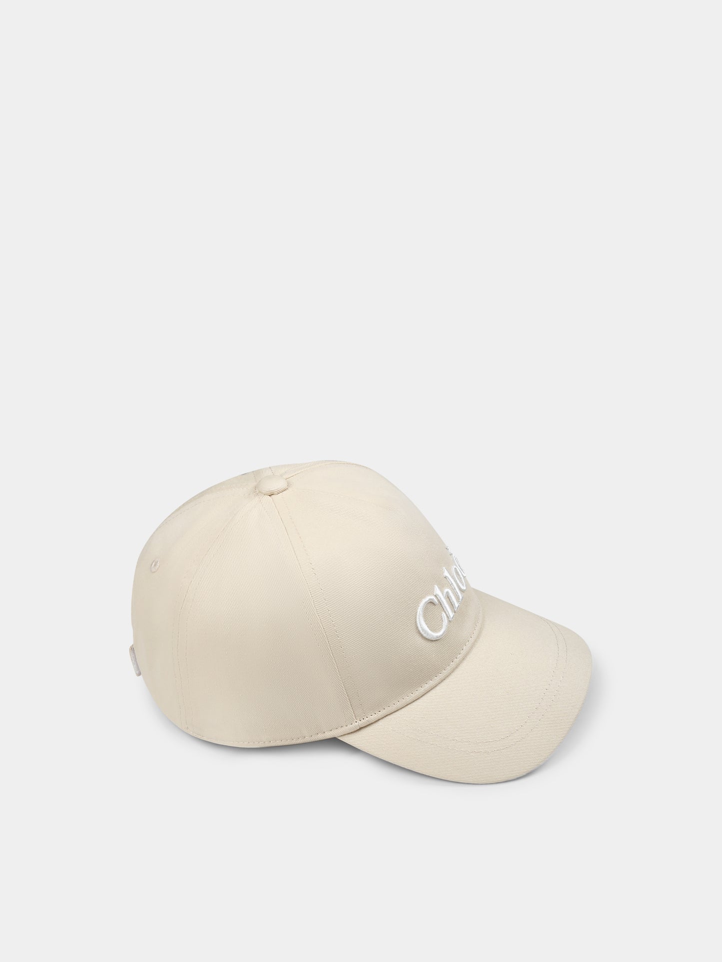 Cappello beige per bambina con logo,Chloé Kids,C20429 281