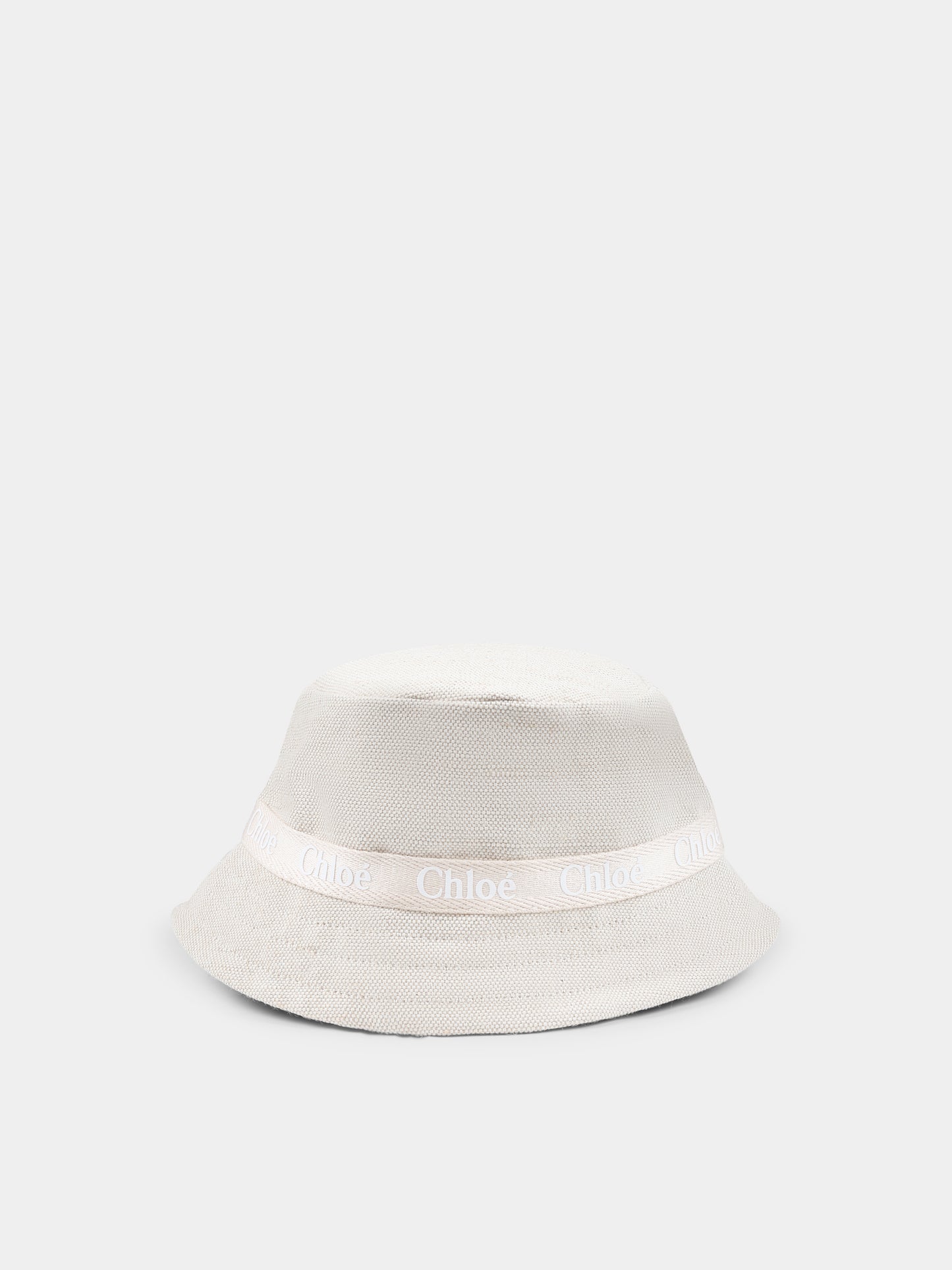 Cloche beige per bambina con logo,Chloé Kids,C20431 Z40