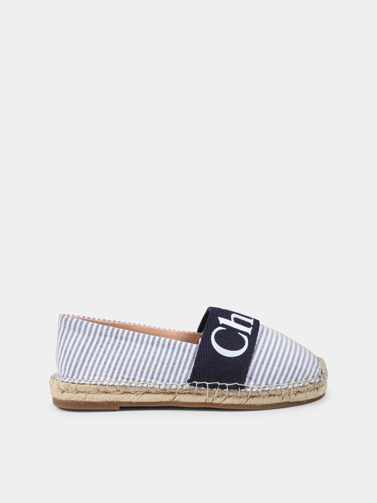 Espadrillas blu per bambina con logo,Chloé Kids,C20511 V21