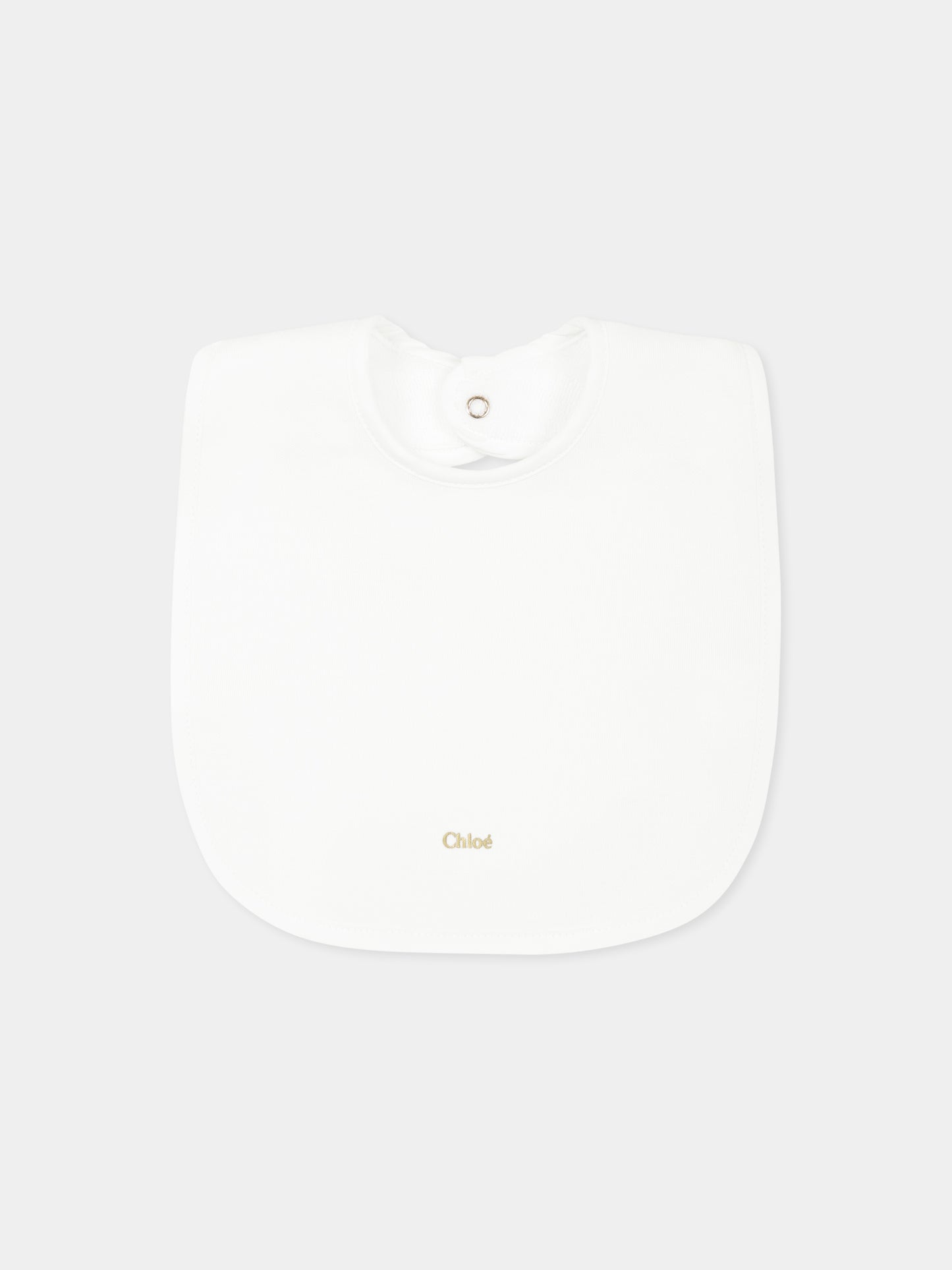 Set tutina bianco pe neonata con logo,Chloé Kids,C20411 117