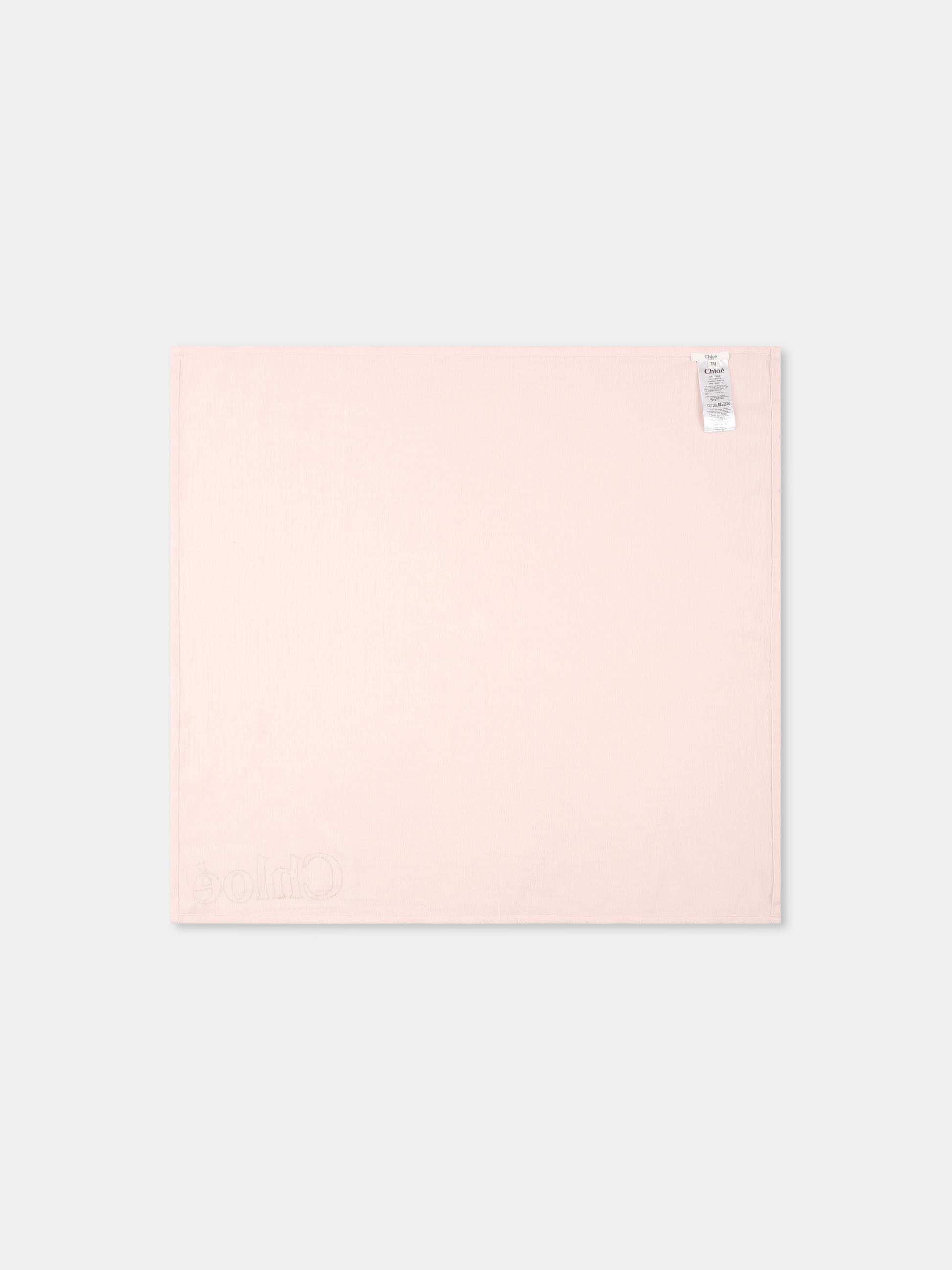 Set pochette rosa per neonata con logo,Chloé Kids,C20561 Z41