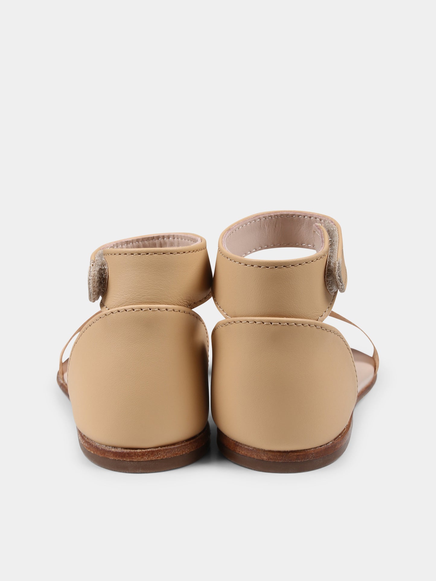Sandali beige per bambina con logo,Chloé Kids,C20518 231