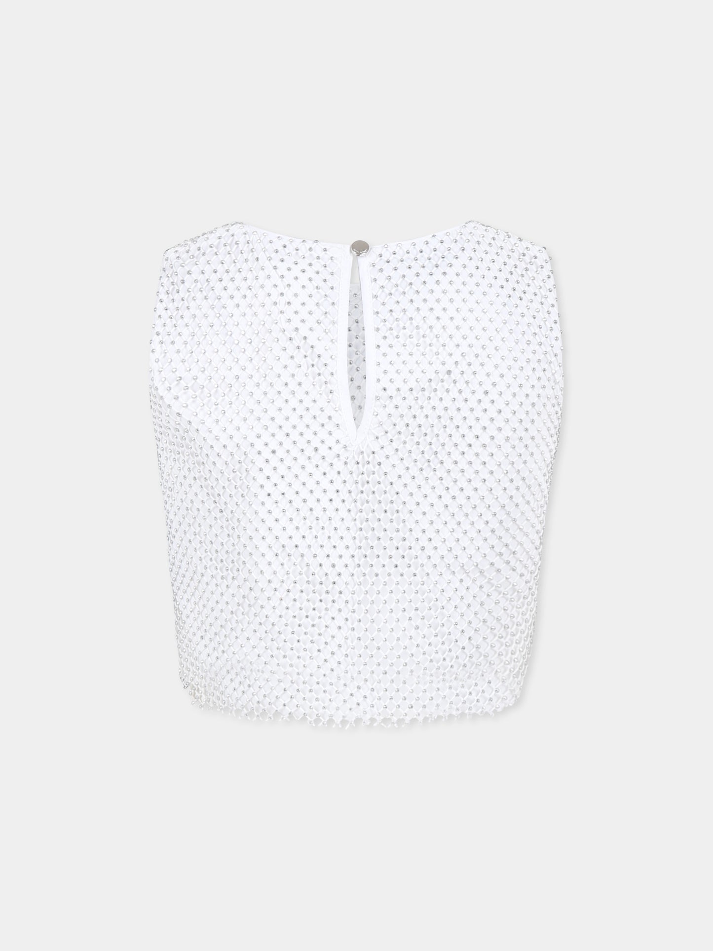 Grey top for girl with logo