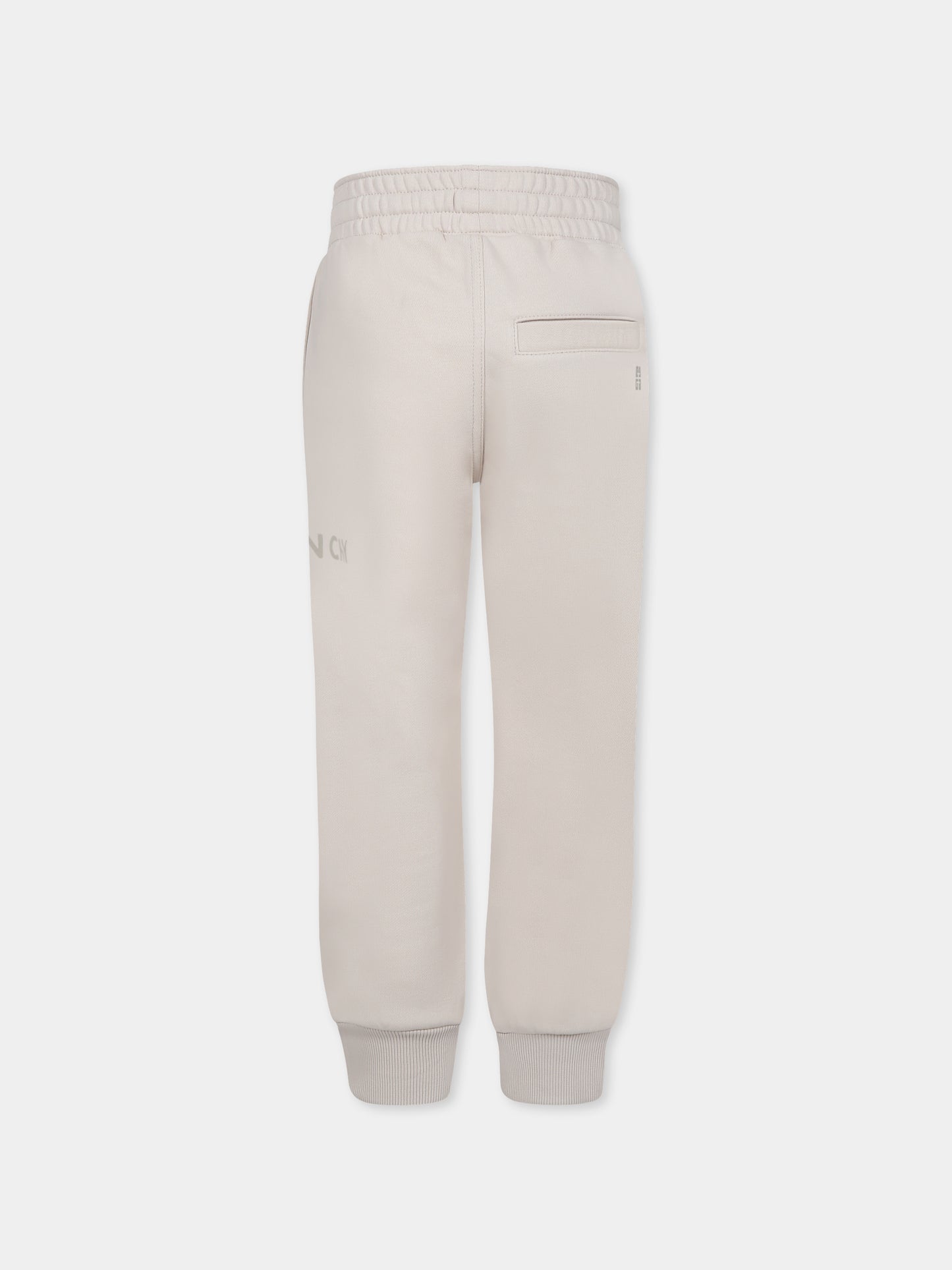 Beige trousers for boy with logo