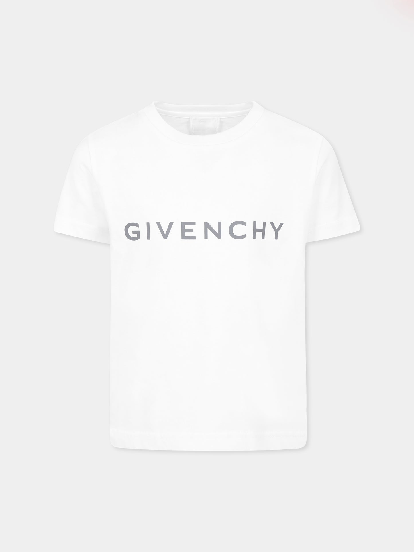 White t-shirt for kids with logo