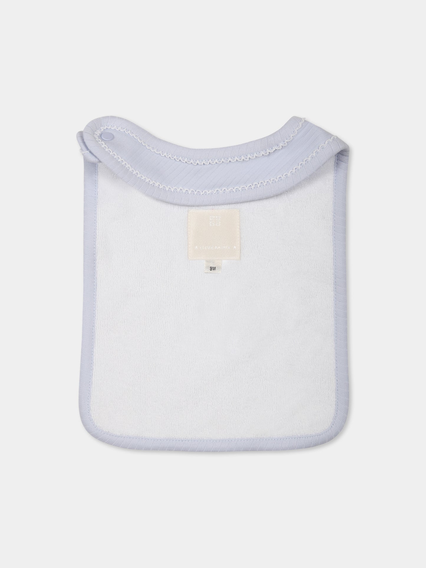 Light blue romper set for baby boy with logo