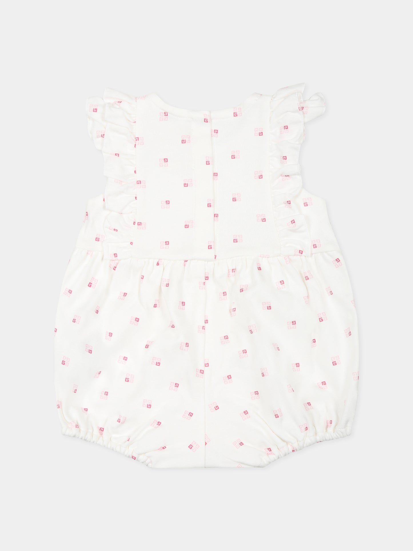 Pagliaccetto bianco per neonata con motivo 4G all over,Givenchy Kids,H30608 44Z