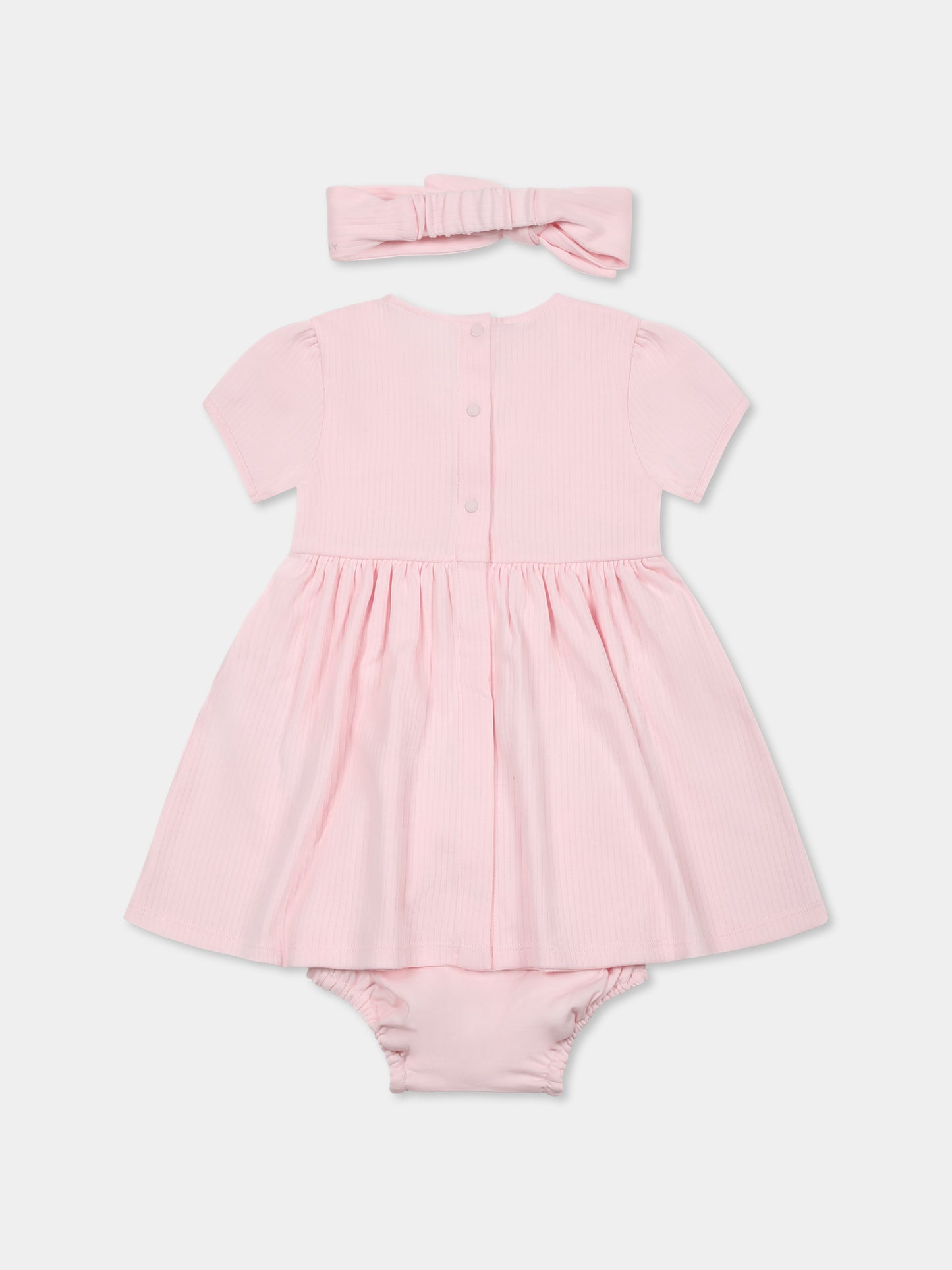 Set vestito rosa per neonata con logo,Givenchy Kids,H30615 44Z