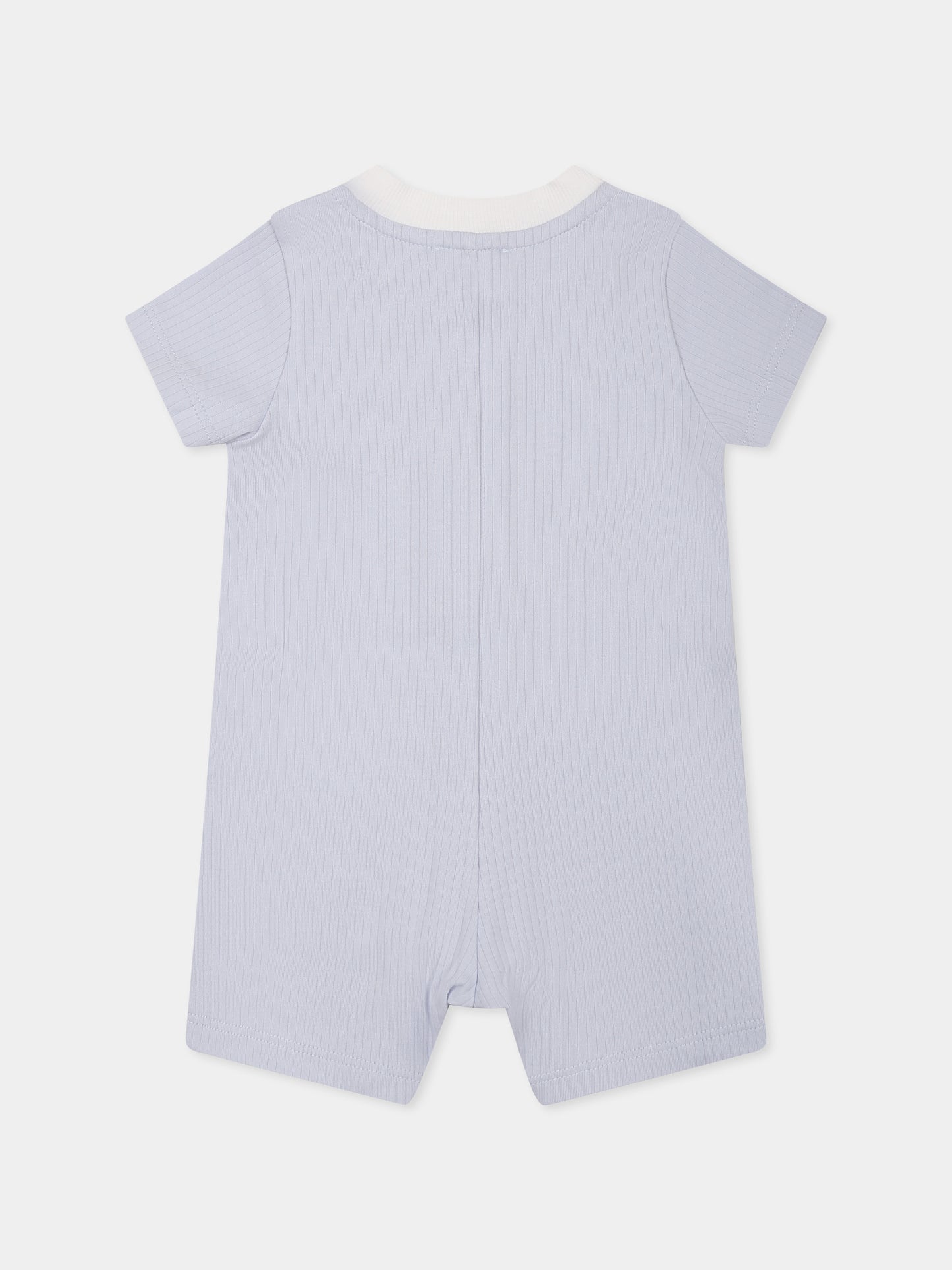 Pagliaccetto celeste per neonato con logo,Givenchy Kids,H30603 771