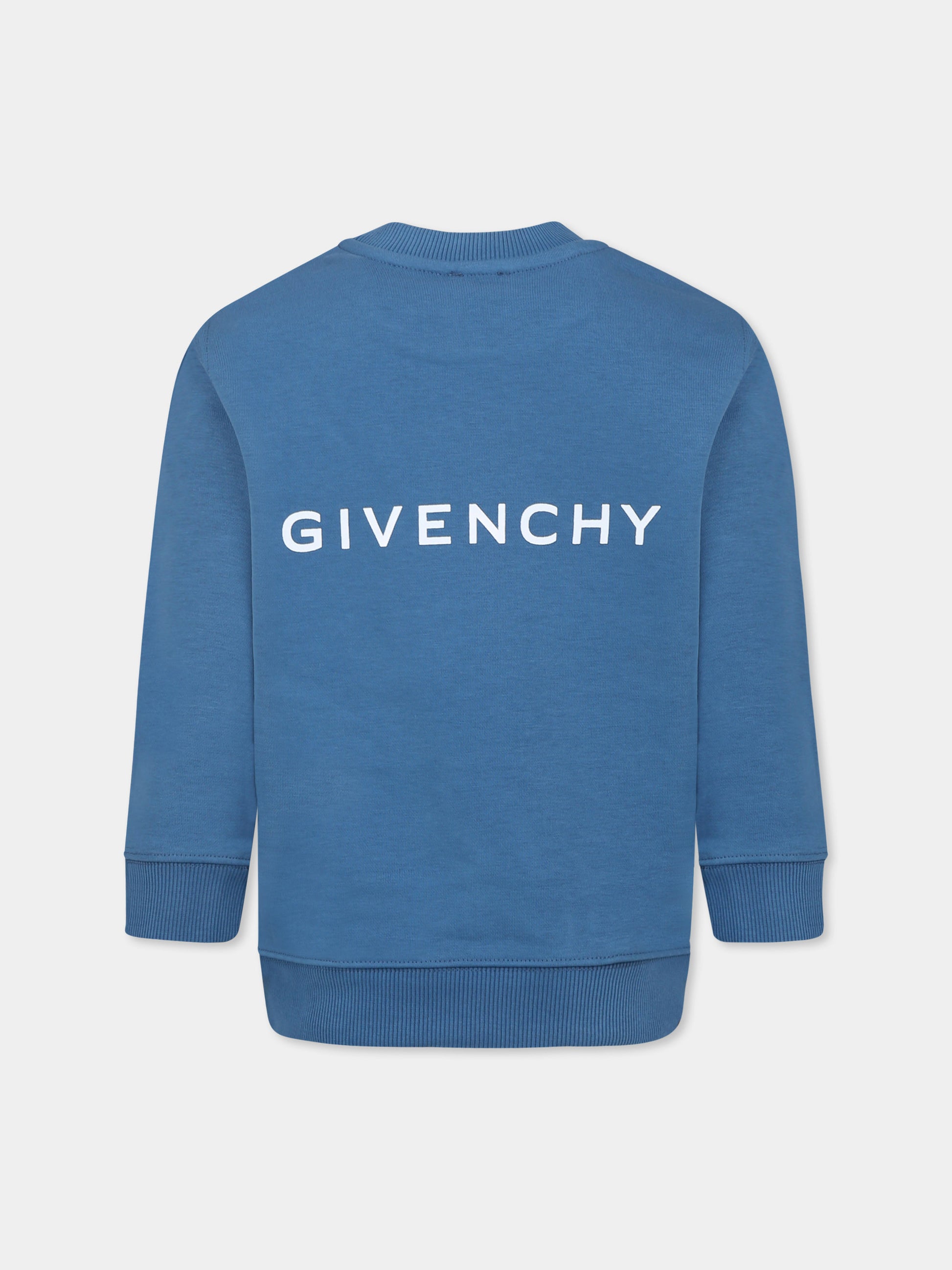 Felpa blu per bambino con motivo 4G,Givenchy Kids,H30695 80V