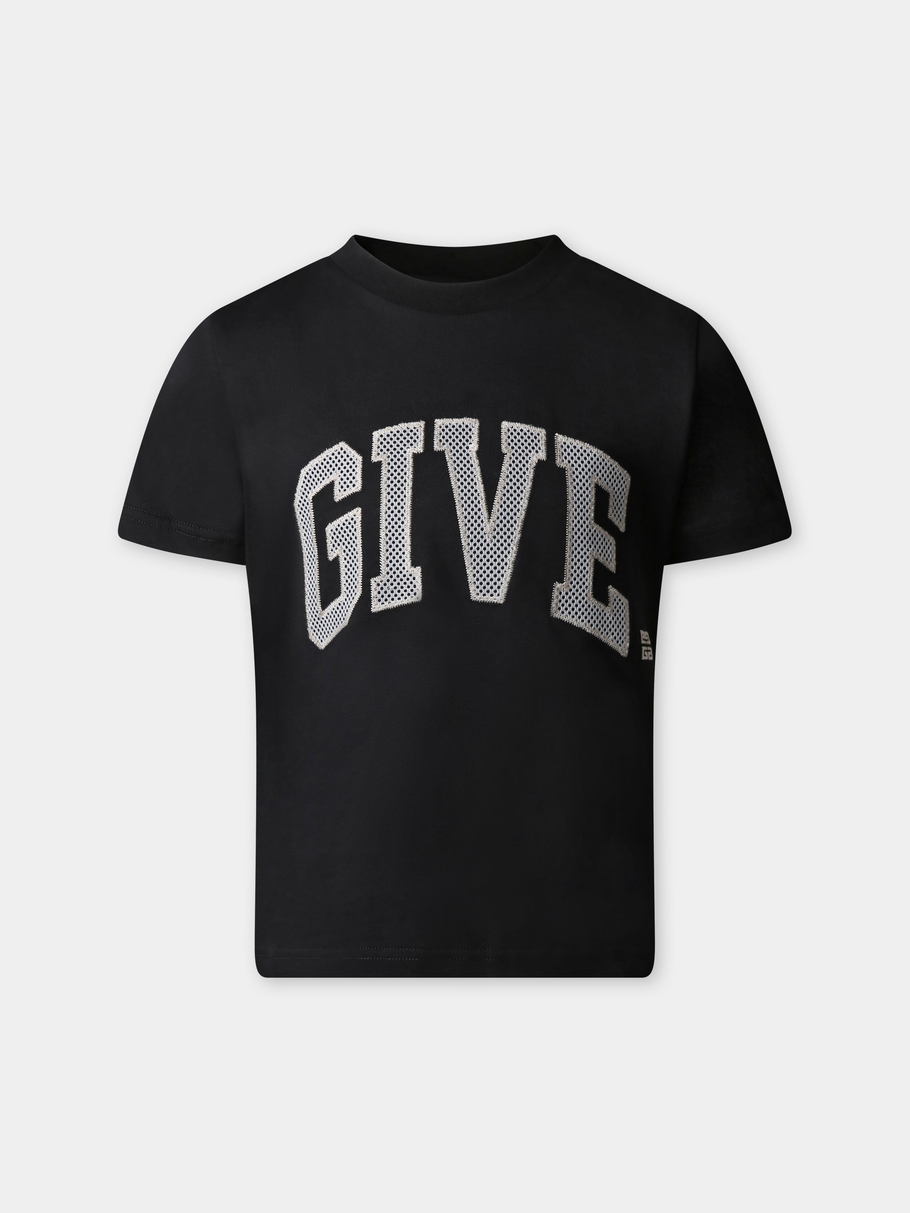 T-shirt nera per bambino con logo,Givenchy Kids,H30738 09B