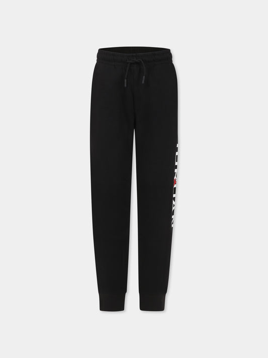Pantaloni neri per bambino con logo,Jordan,95D745 023