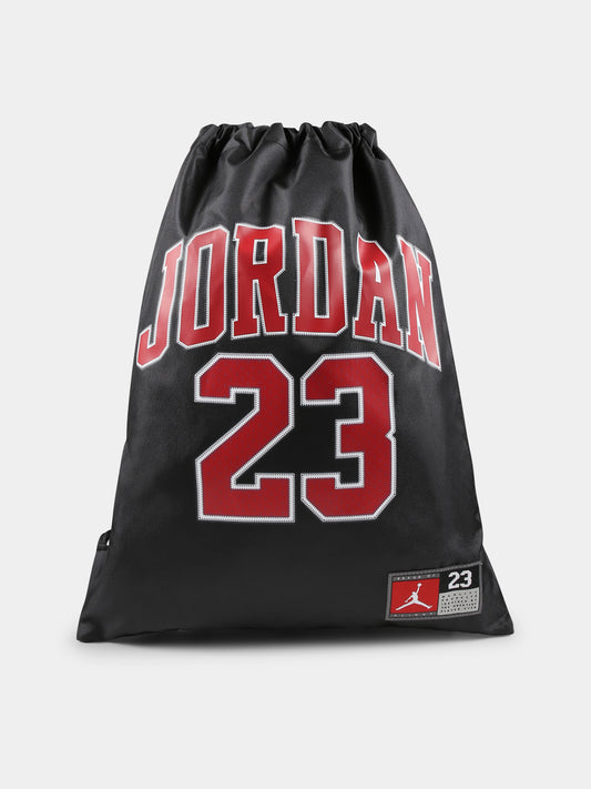 Zaino nero per bambino con logo,Jordan,9A0757 023