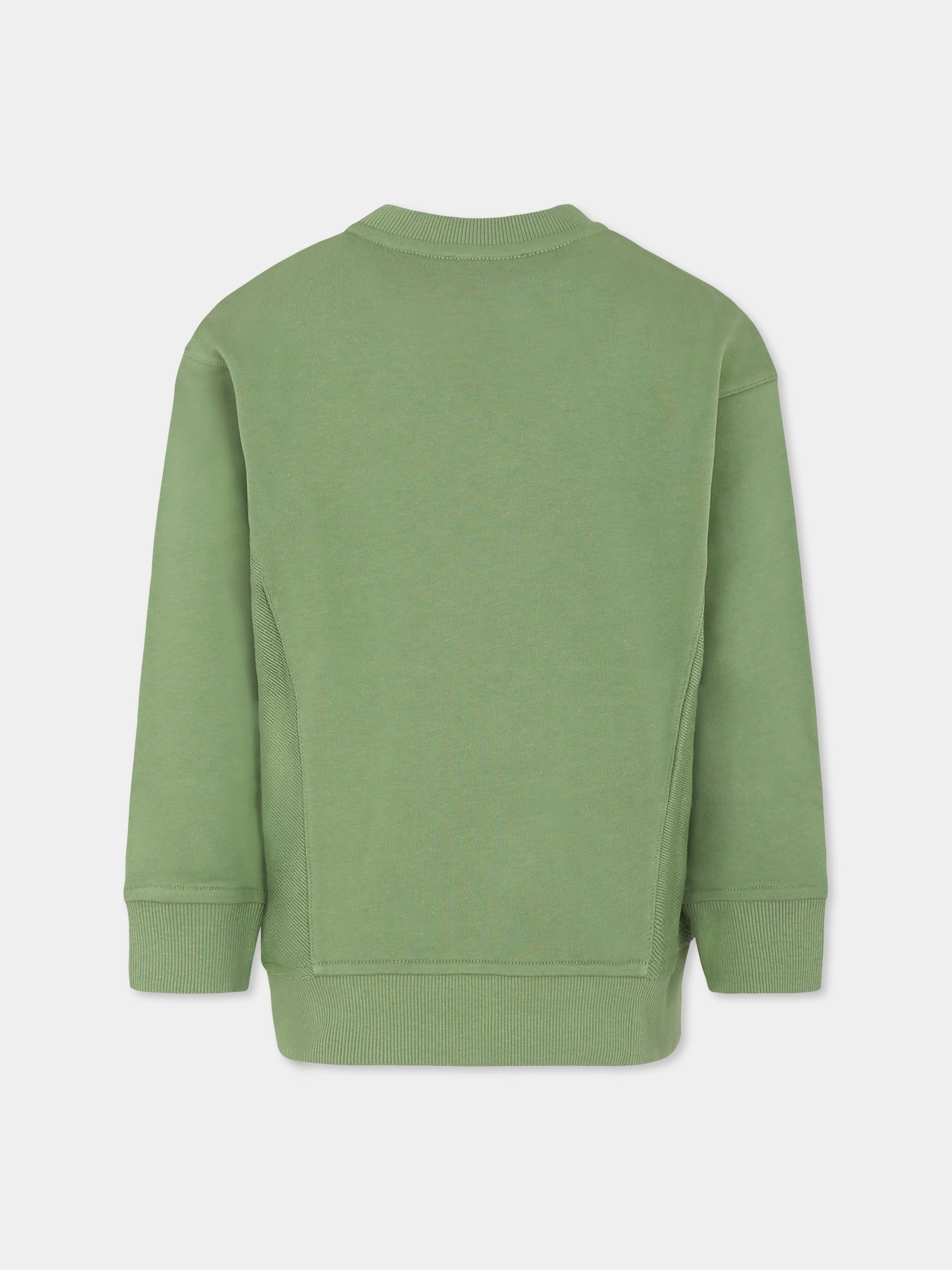 Felpa verde per bambino con Manga Bear Crew,Emporio Armani,EB000270 AF13552 U7201