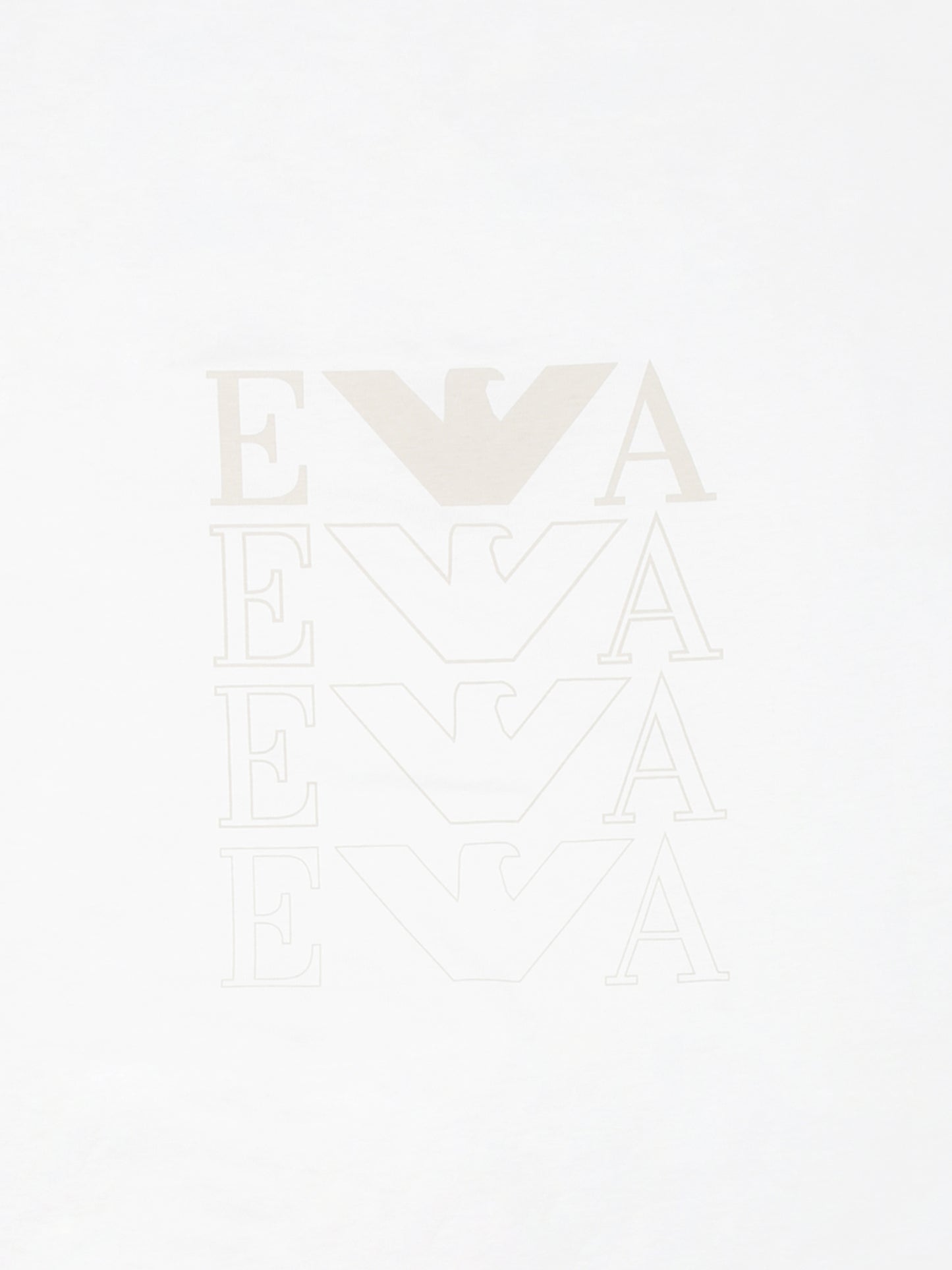 White blanket for baby boy with beige logo