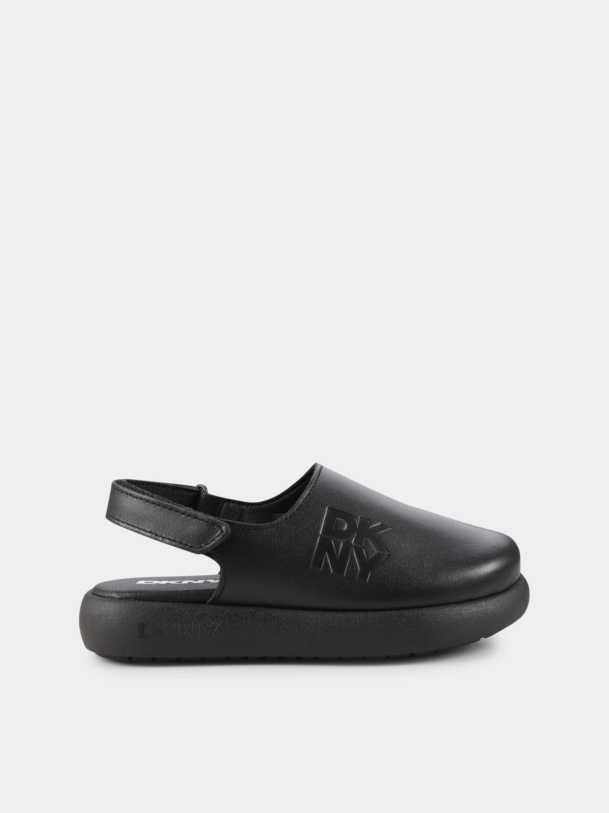 Sabot neri per bambina con logo,Dkny,D62092 09B