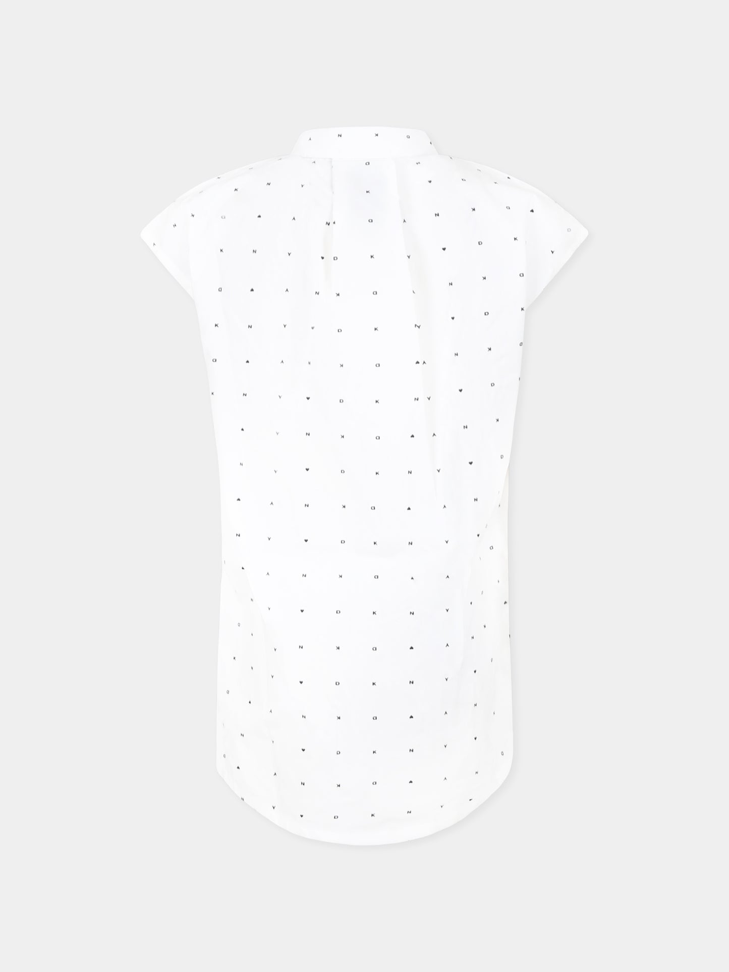 Vestito bianco per bambina con logo all over,Dkny,D62321 N50