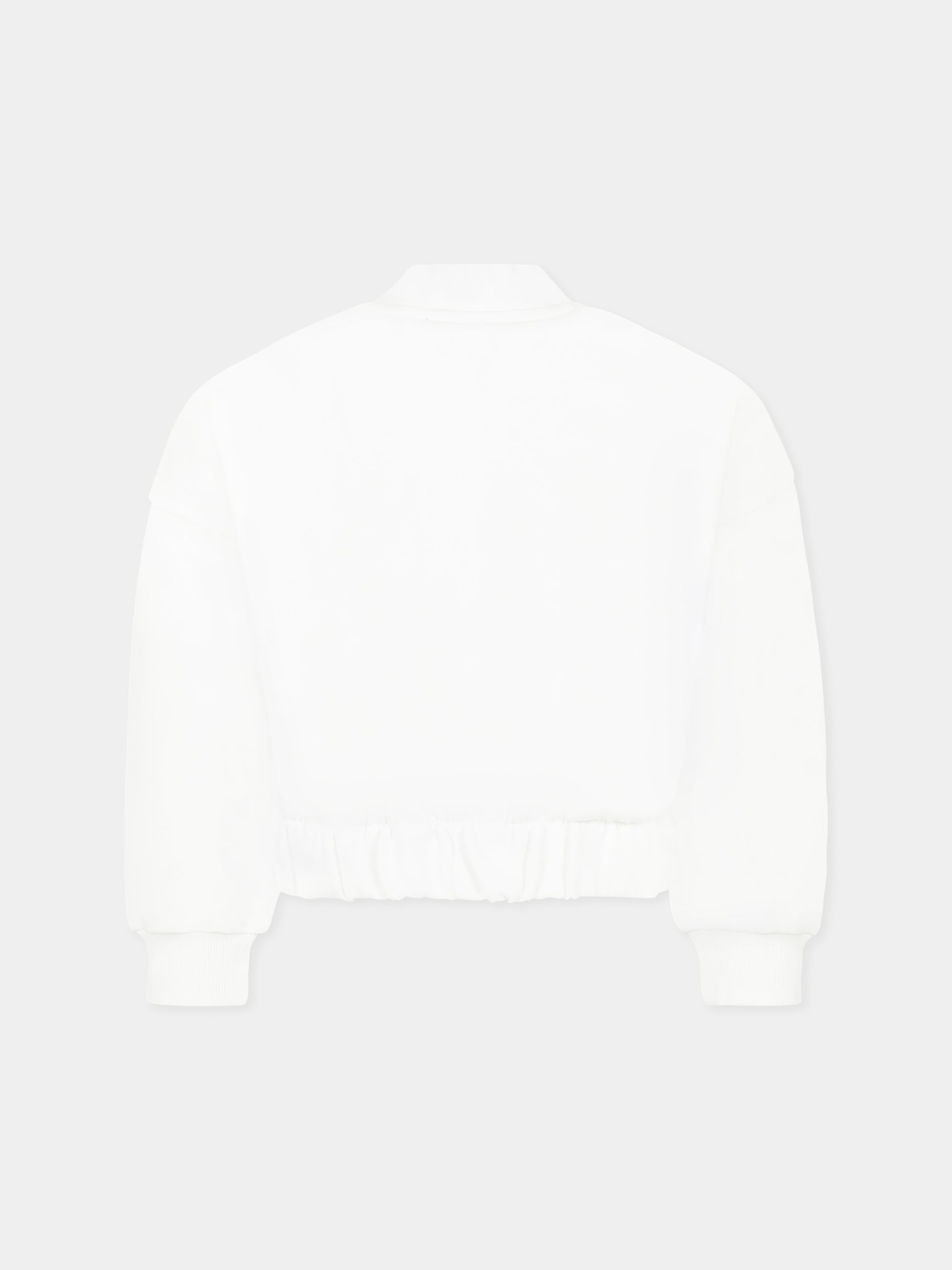 Felpa nera per bambina con logo,Dkny,D62284 117