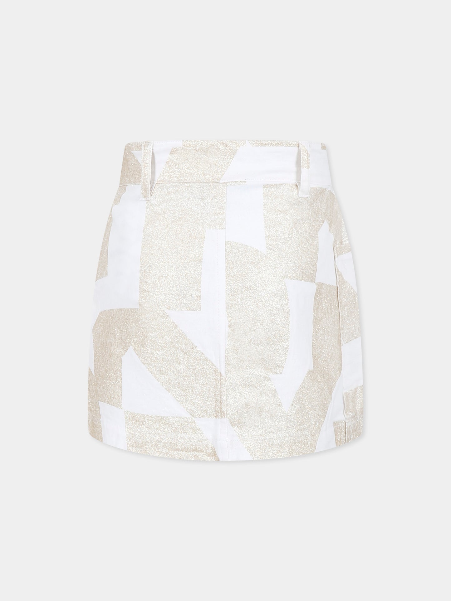 Gonna bianca per bambina con logo,Dkny,D62264 560