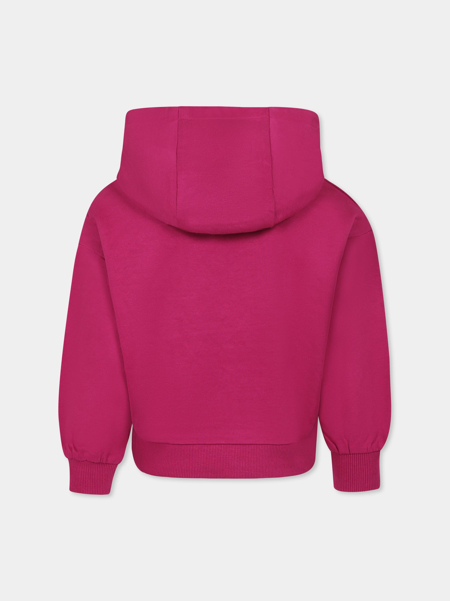 Felpa fucsia per bambina con logo,Dkny,D62282 469