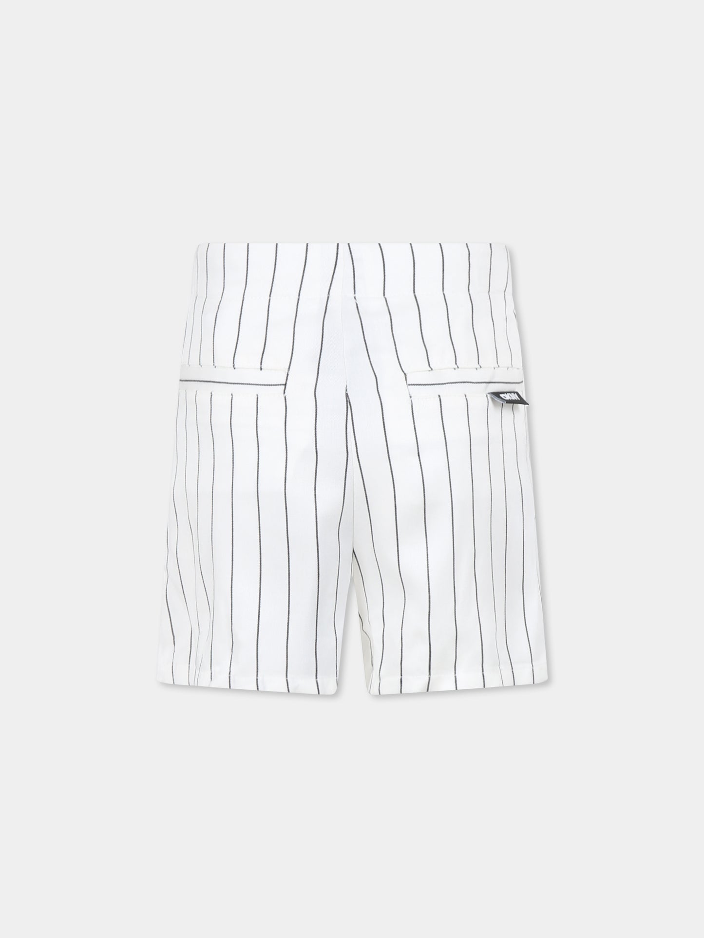 White shorts for girl with logo