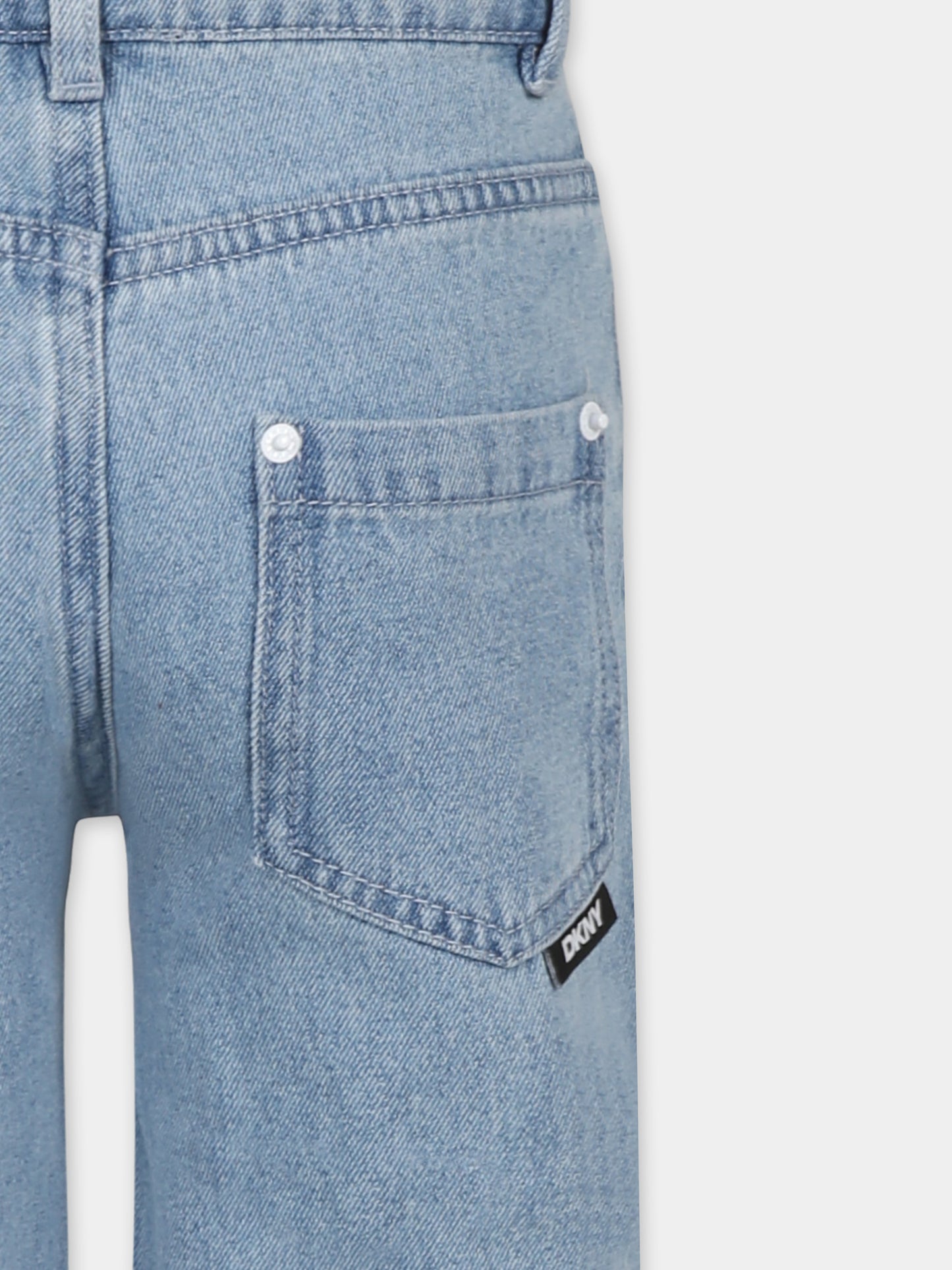 Jeans denim per bambina con paillettes,Dkny,D62334 Z04