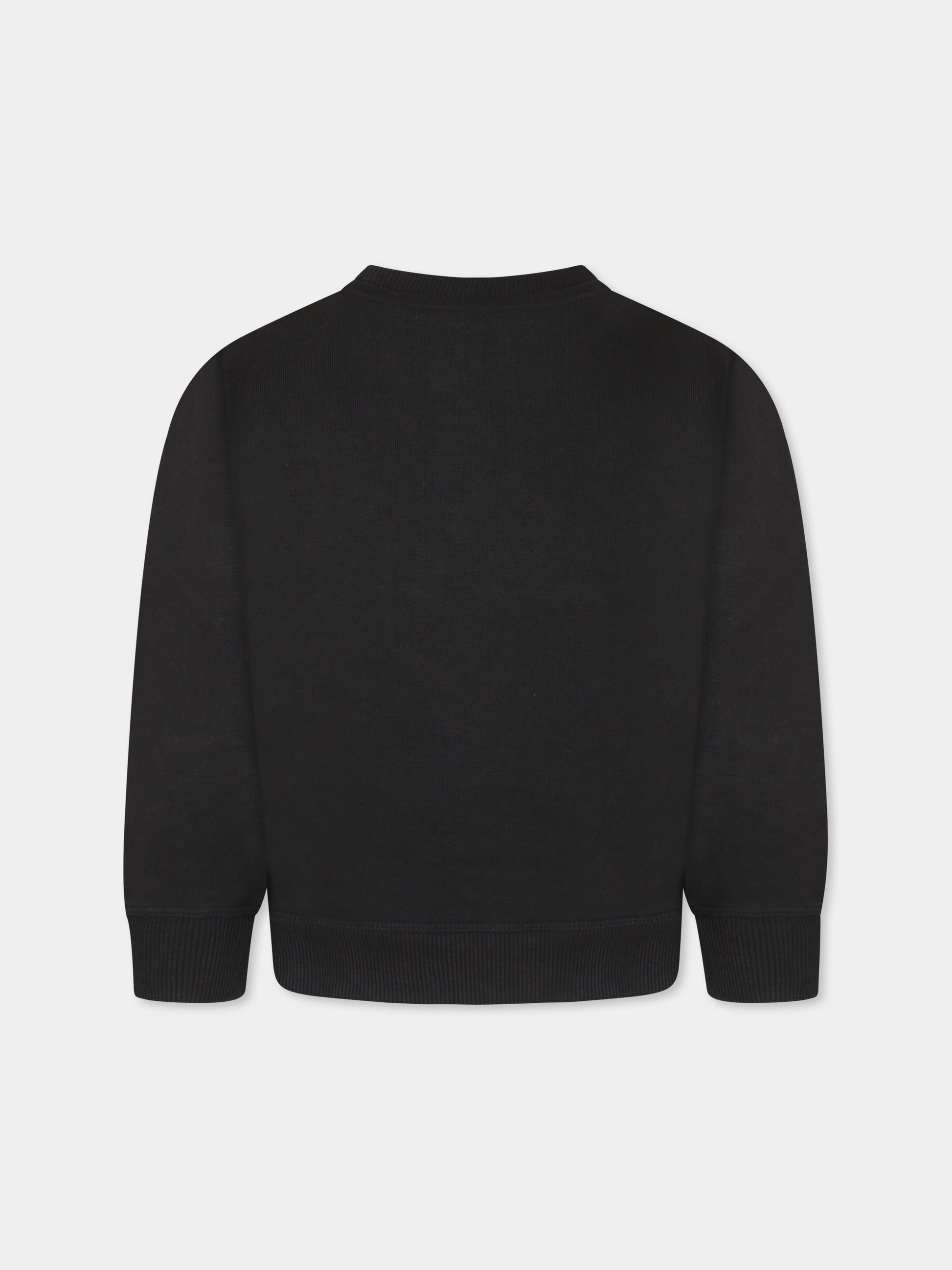 Felpa nera per bambino con logo,Hugo,G00350 09B