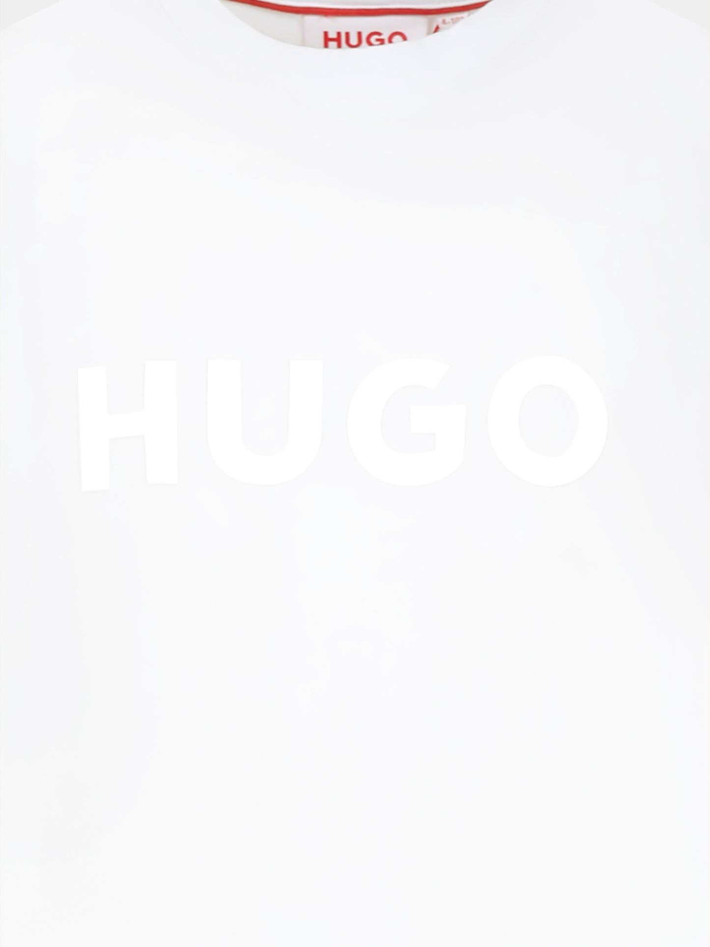 T-shirt bianca per bambino con logo,Hugo,G00333 10P