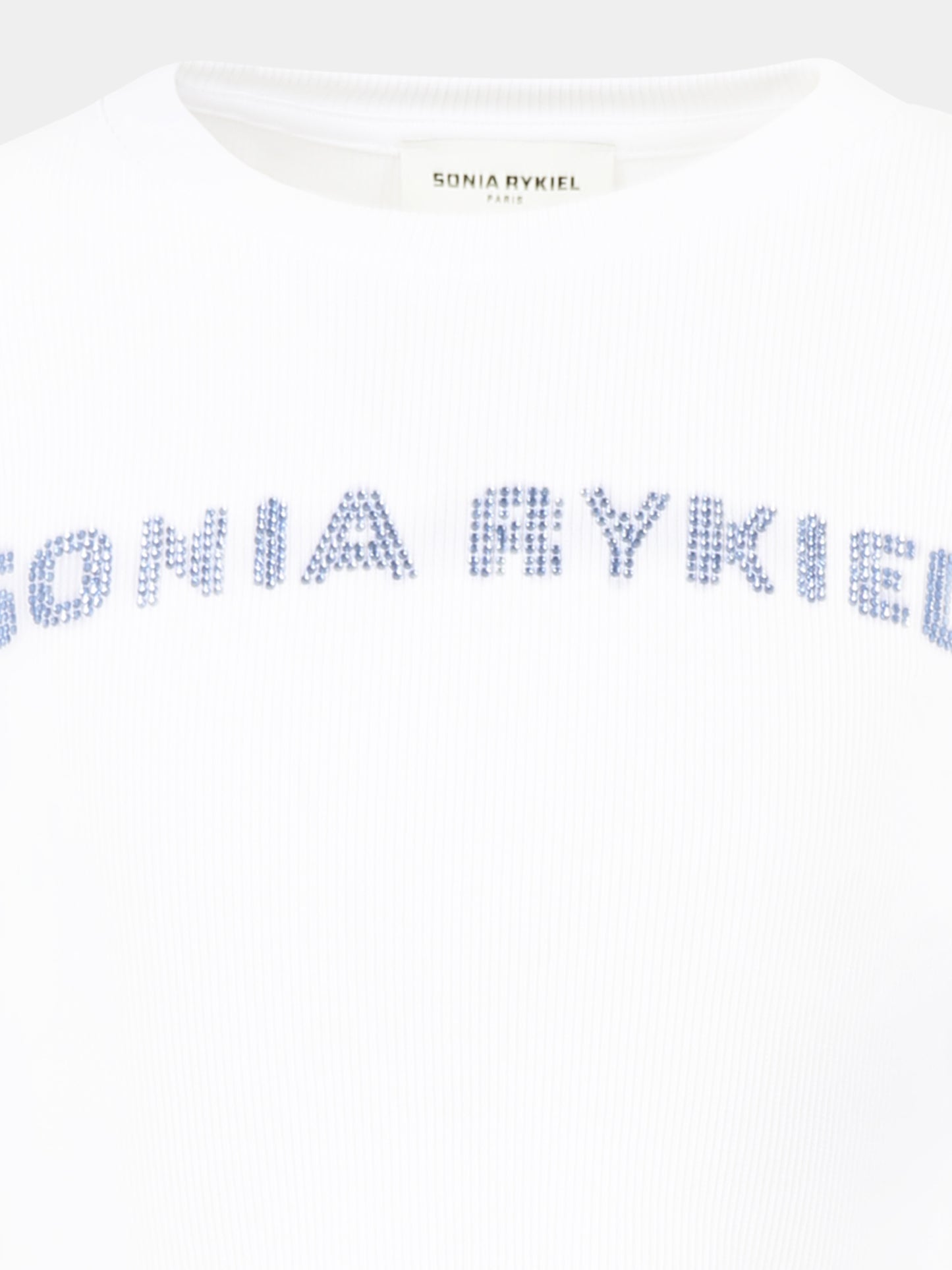 T-shirt bianca per bambina con logo,Sonia Rykiel Paris,A00300 10P