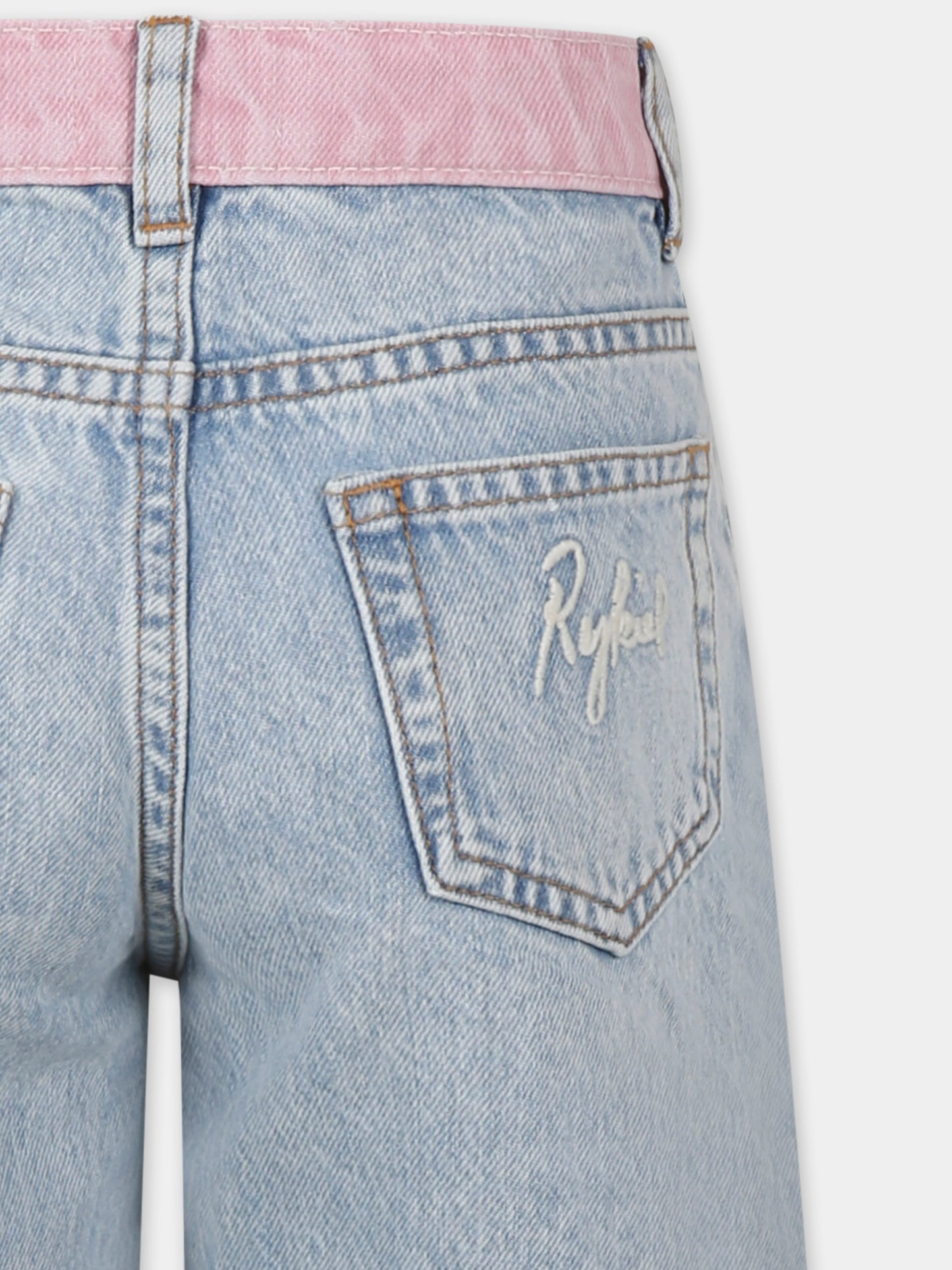 Jeans denim per bambina con logo,Sonia Rykiel Paris,A00286 Z04