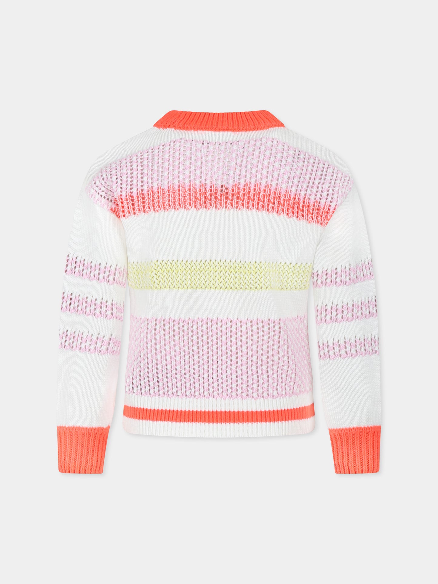 Maglione avorio per bambina con logo,Sonia Rykiel Paris,A00291 Z41