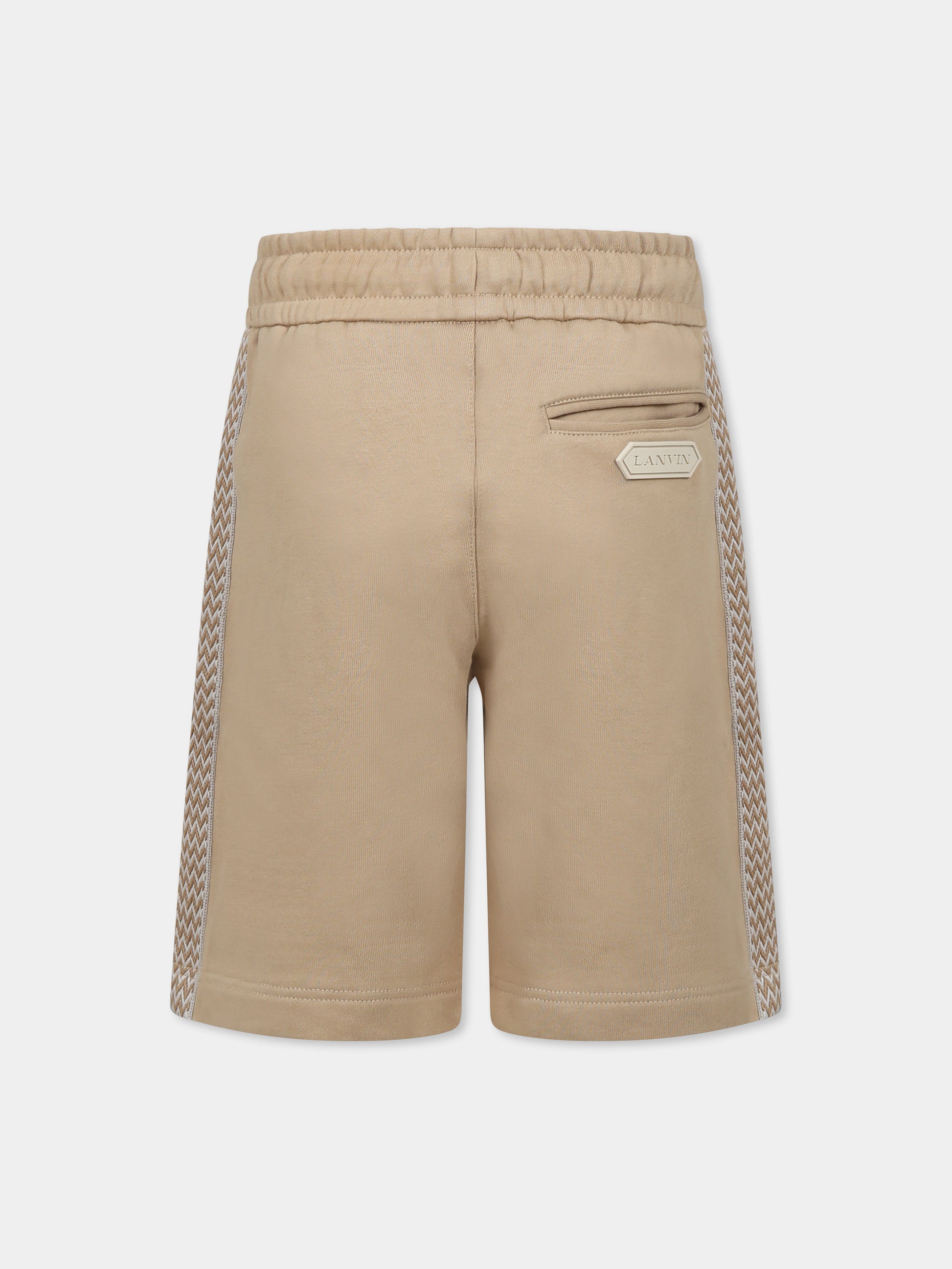 Shorts beige per bambino con logo,Lanvin Petite,N30229 222