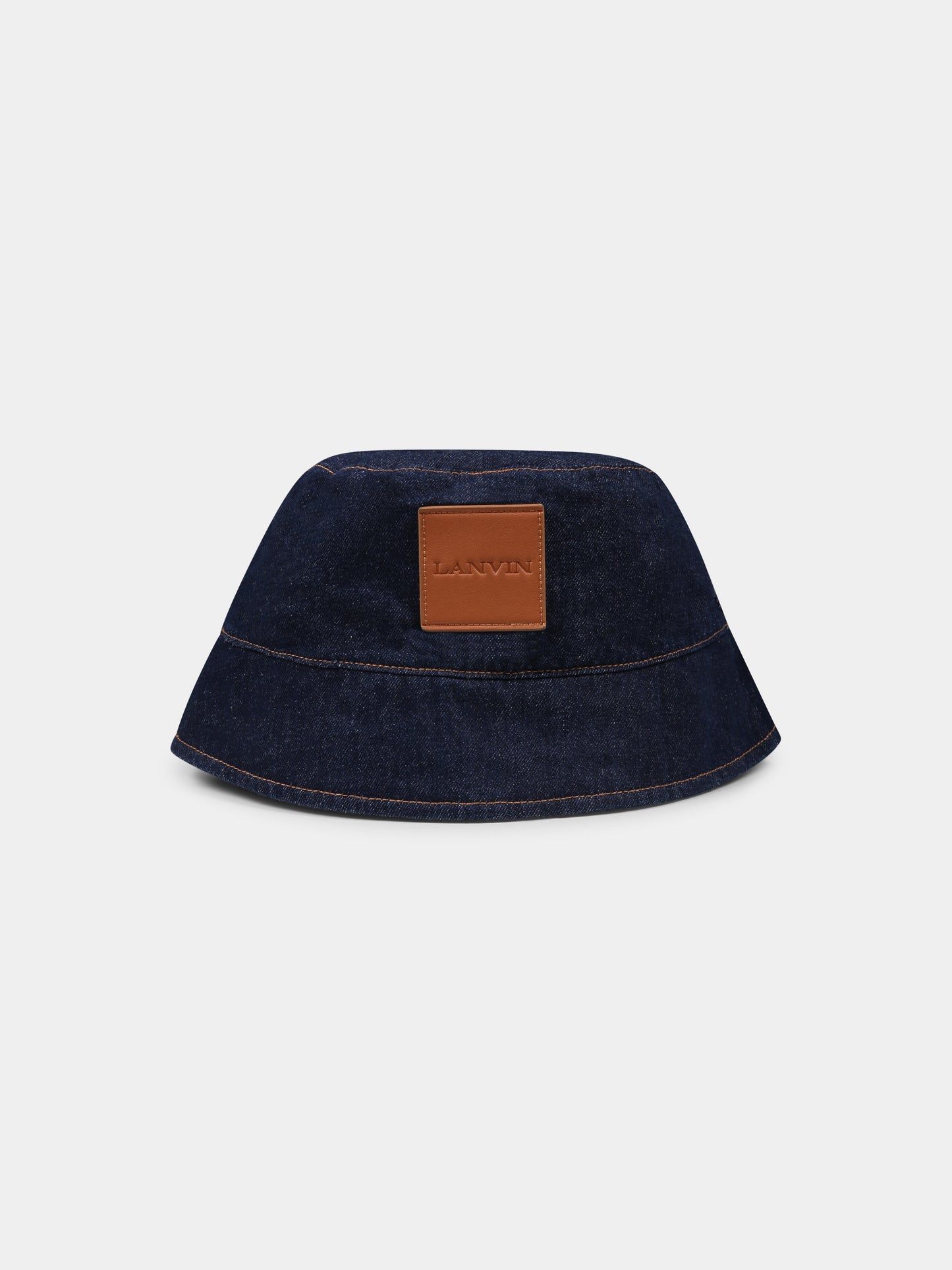Denim cloche for kids with logo