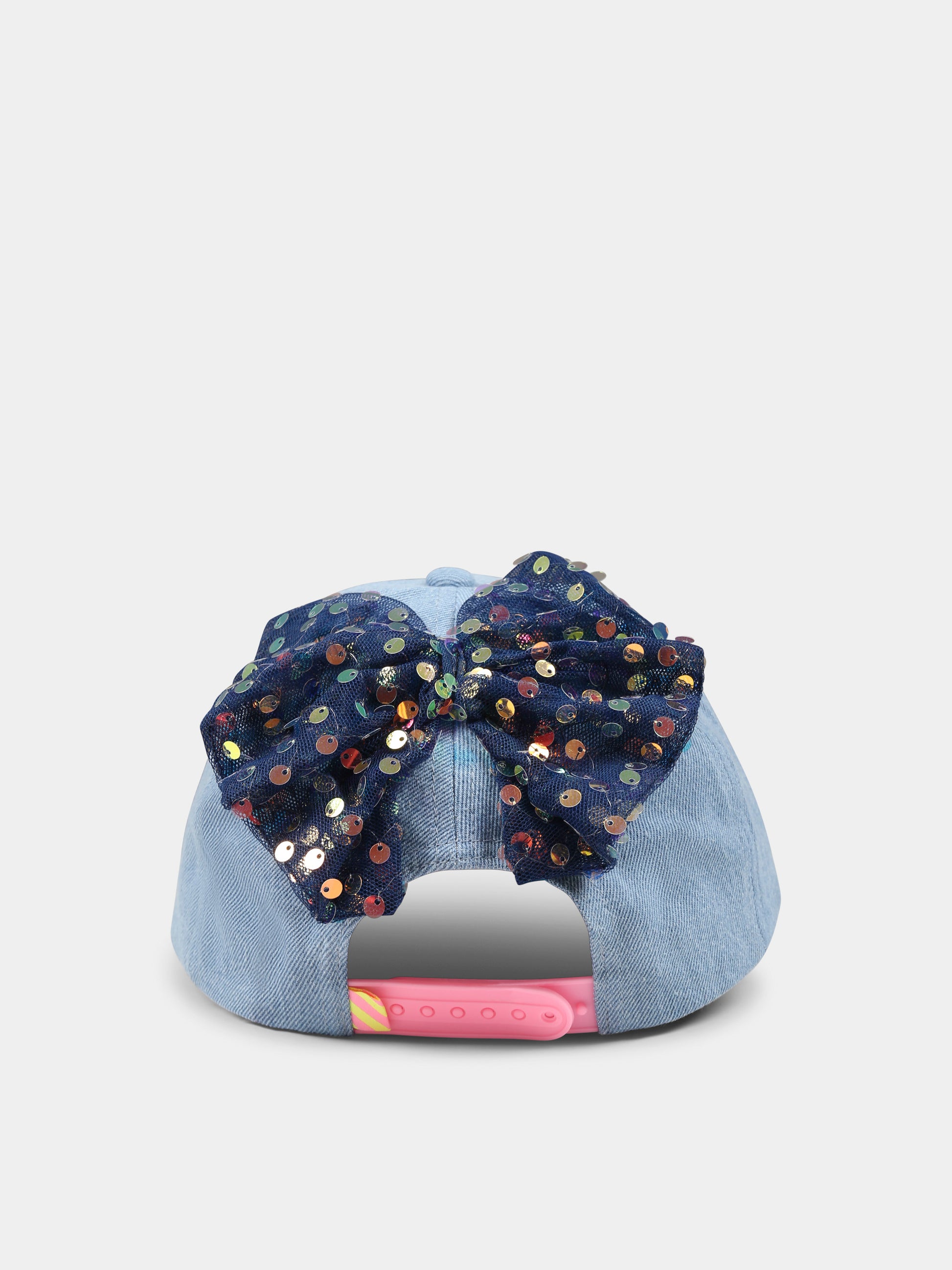 Cappello denim per bambina con fiocco,Billieblush,U20763 Z18