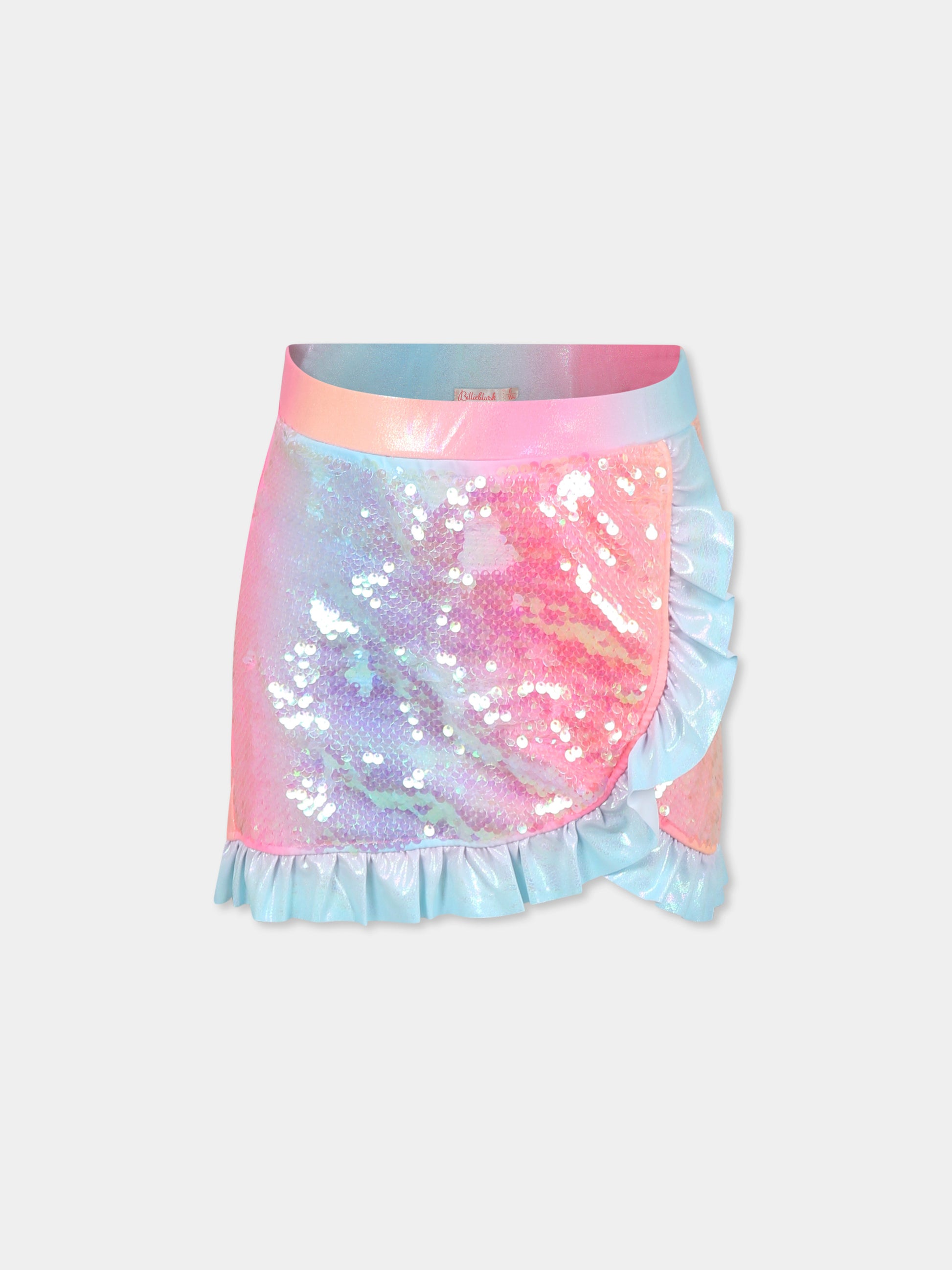 Copricostume multicolor per bambina con paillettes,Billieblush,U21073 462