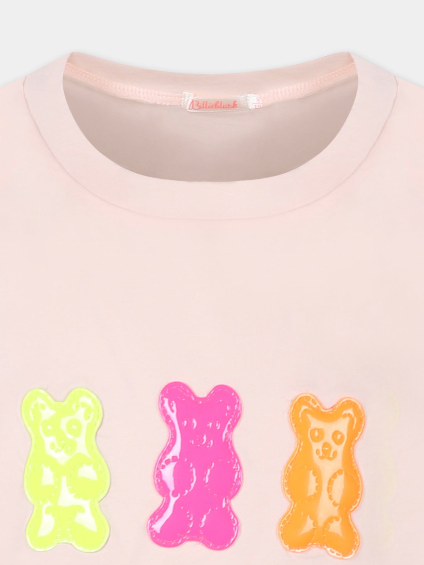 T-shirt rosa per bambina con orsetti,Billieblush,U20933 45X