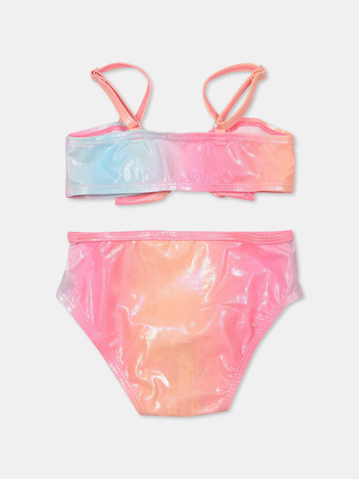 Bikini multicolor per neoanta con fiocco,Billieblush,U20837 Z41