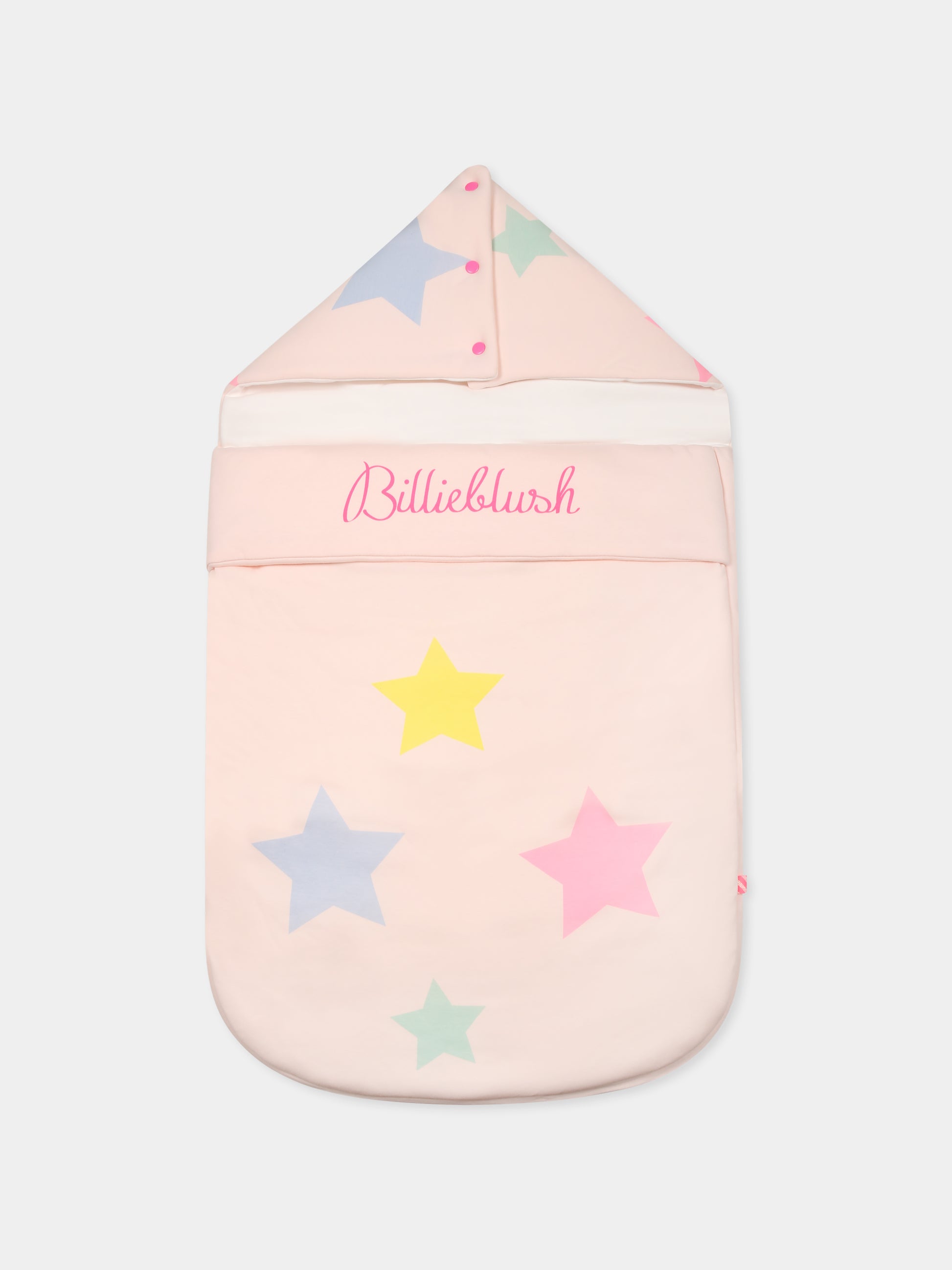 Sacco nanna rosa per neonata con stelle e logo,Billieblush,U21059 45S