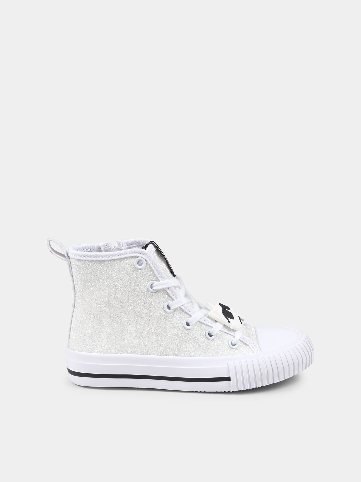 Sneakers bianche per bambina con Choupette e Karl Lagerfeld,Karl Lagerfeld Kids,Z30585 10P