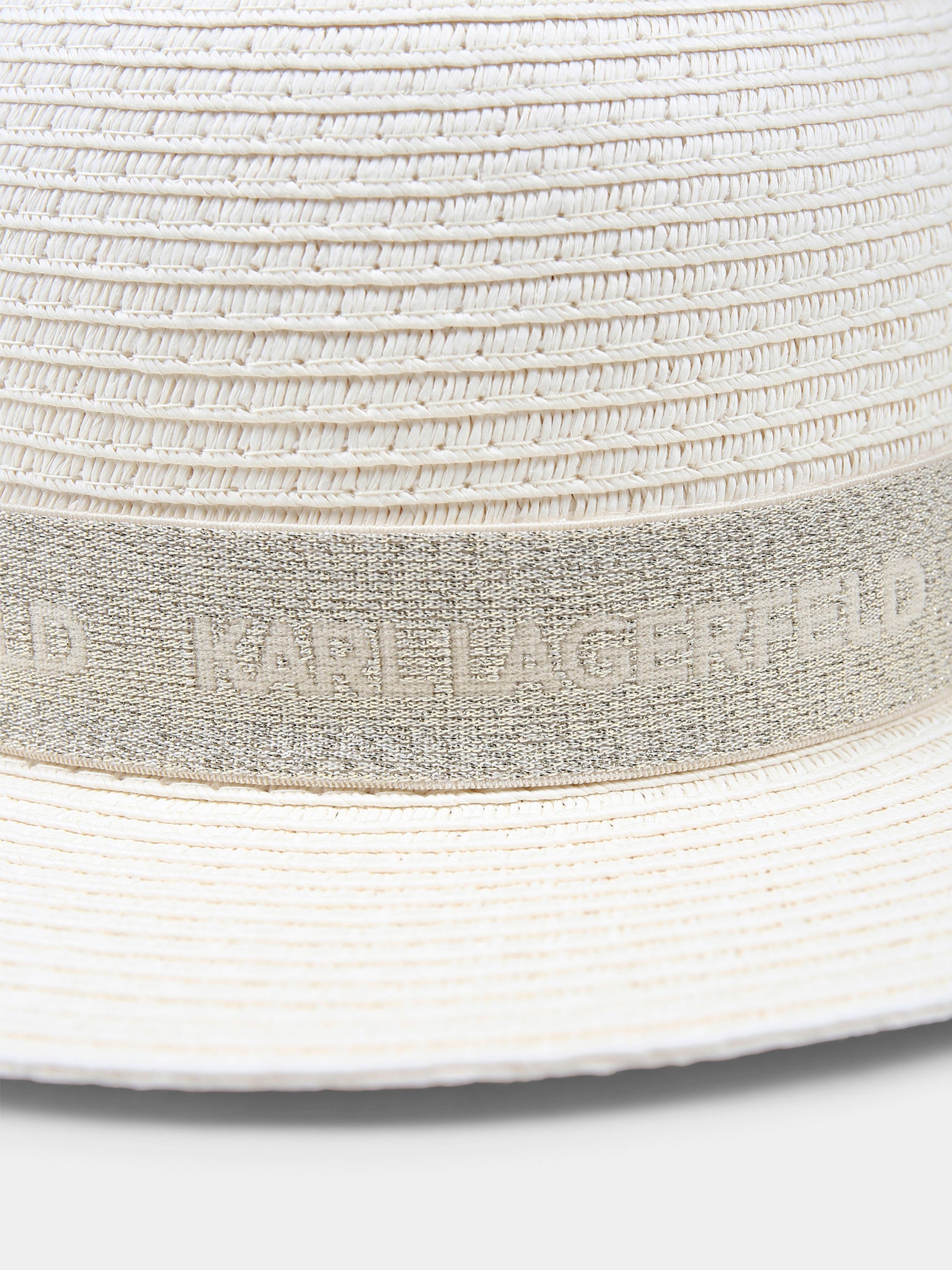 Cappello di paglia beige per bambina con logo,Karl Lagerfeld Kids,Z30391 Z40