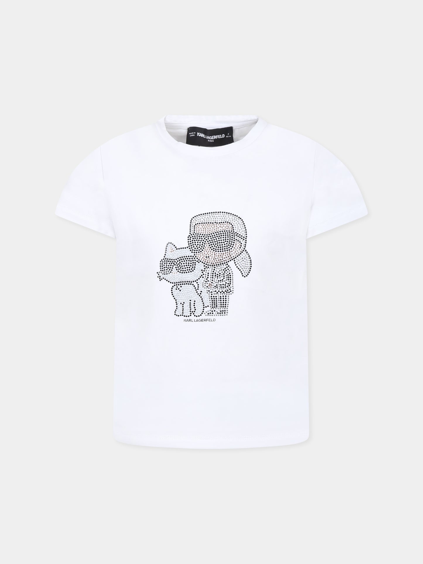 White t-shirt for girl with Choupette