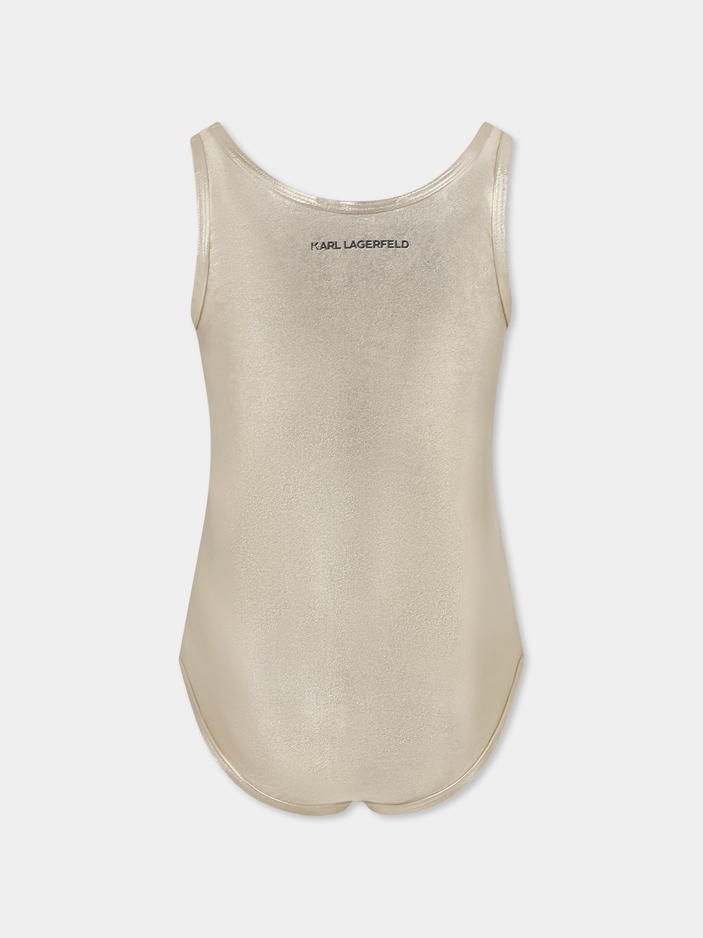 Costume intero oro per bambina con logo,Karl Lagerfeld Kids,Z30442 576