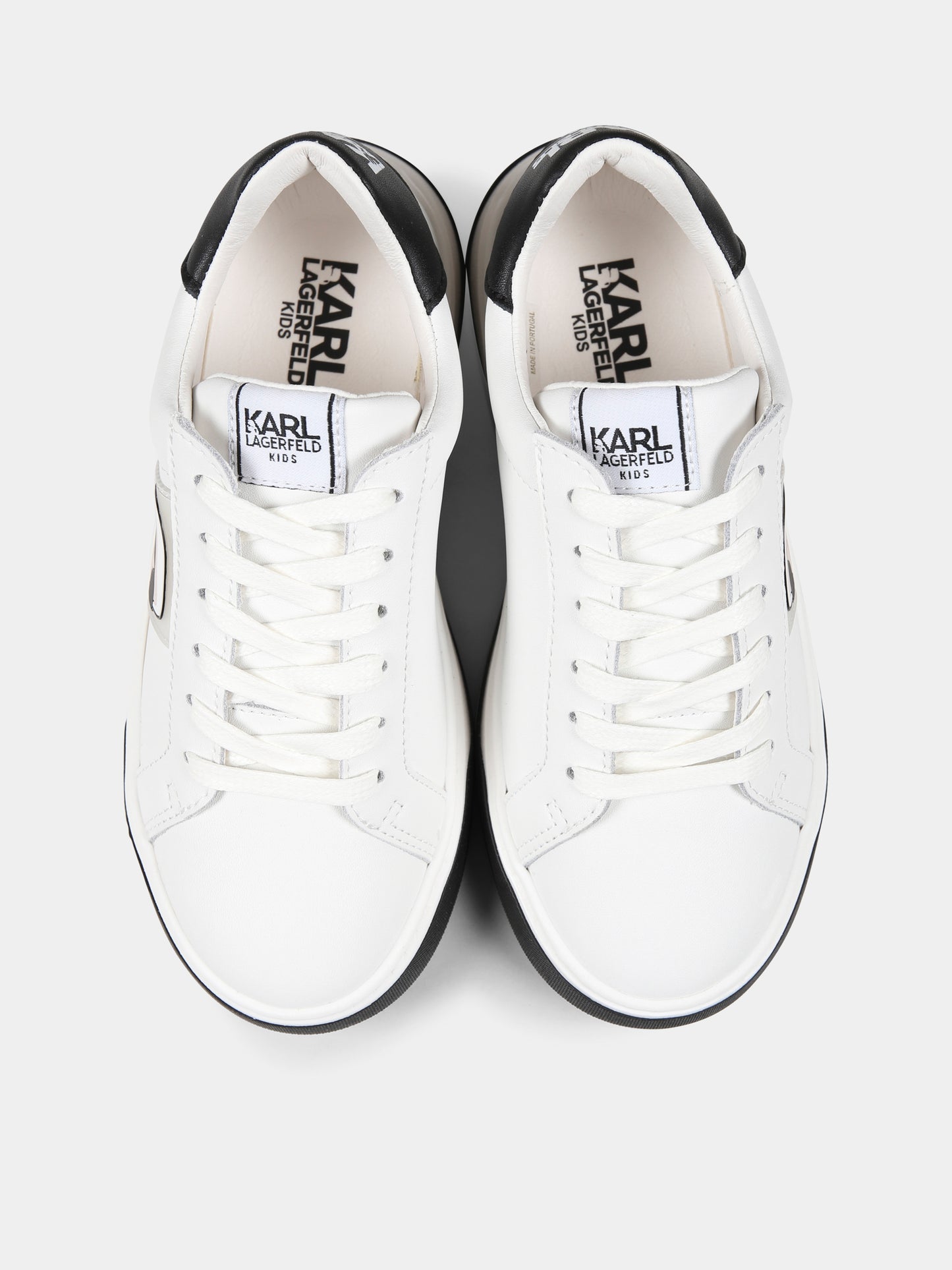 Sneakers bianche per bambini con Karl Lagerfeld,Karl Lagerfeld Kids,Z30380 10P