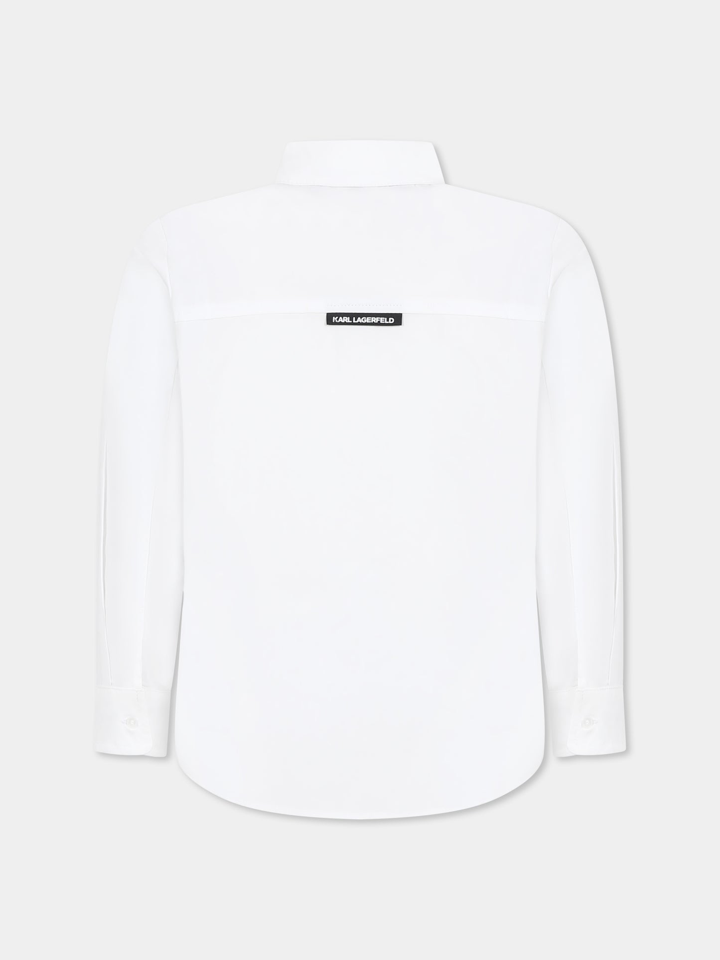 Camicia bianca per bambino con logo,Karl Lagerfeld Kids,Z30421 10P