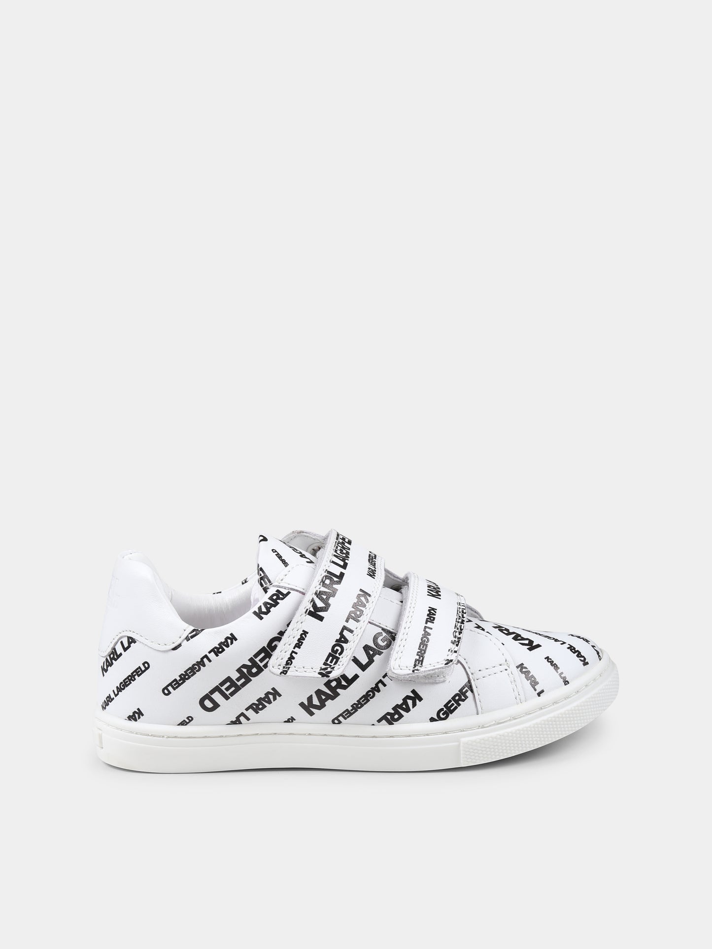 Sneakers bianche per bambino con logo,Karl Lagerfeld Kids,Z30542 N50