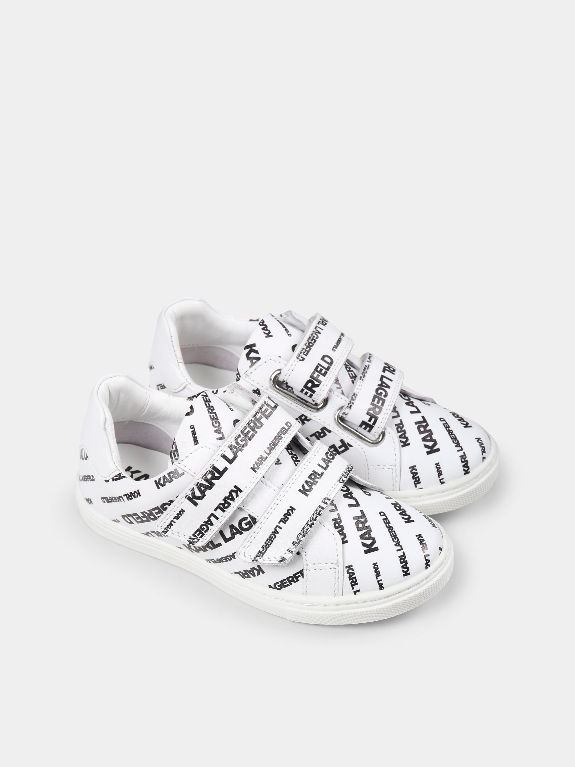 Sneakers bianche per bambino con logo,Karl Lagerfeld Kids,Z30542 N50