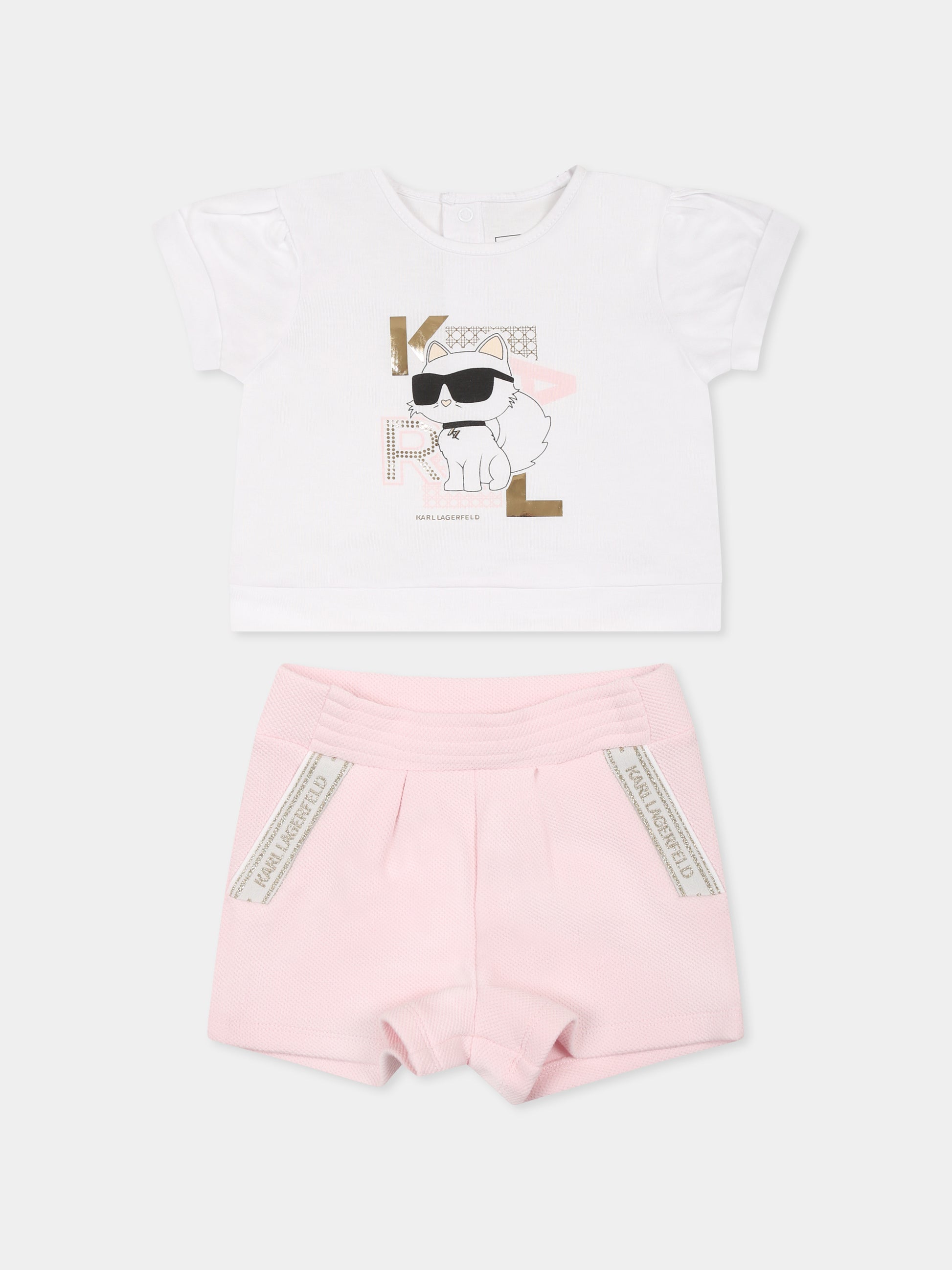 Completo multicolor per neonata con Choupette,Karl Lagerfeld Kids,Z30513 N34