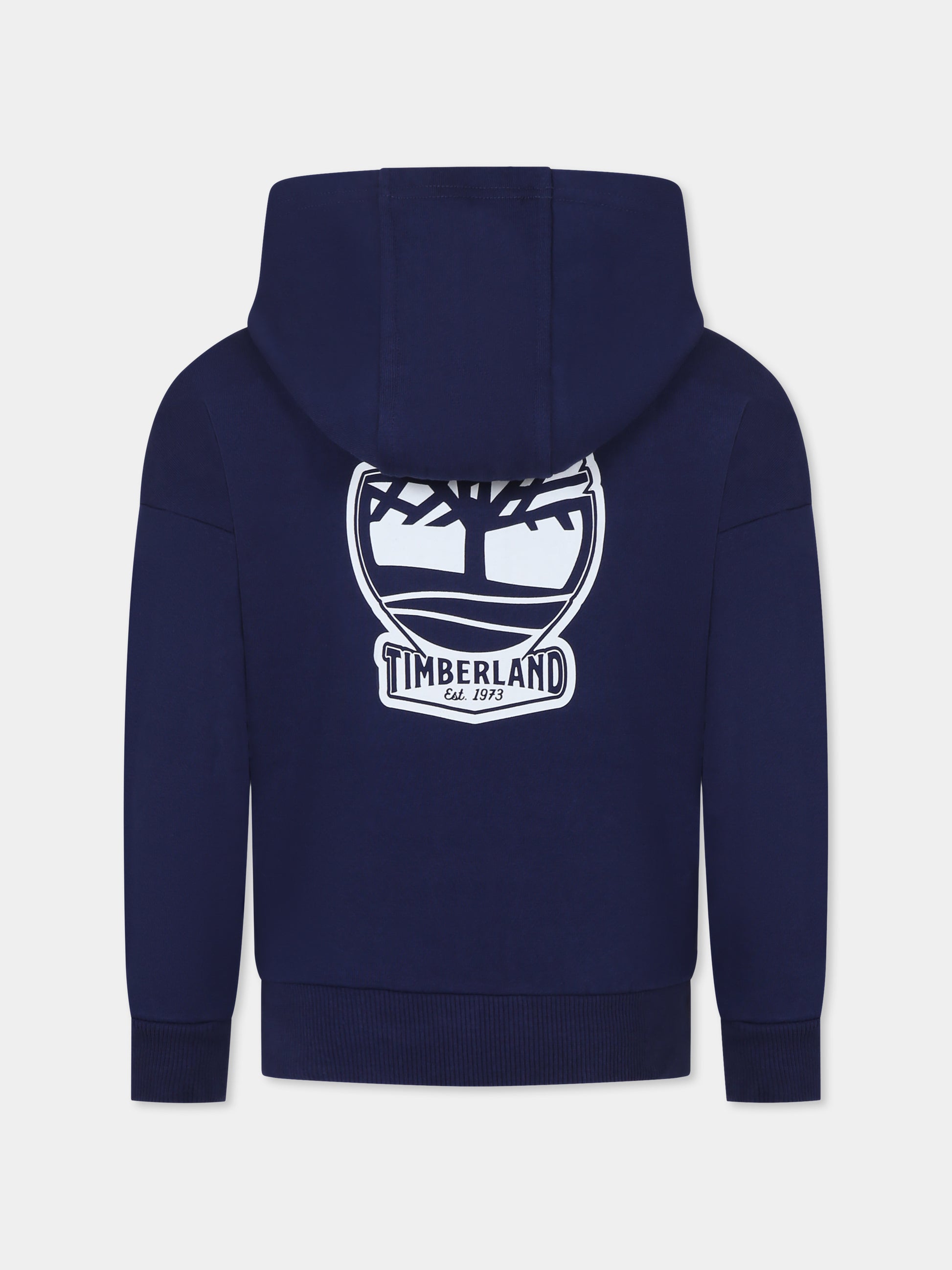 Felpa blu per bambino con albero,Timberland,T60451 84N