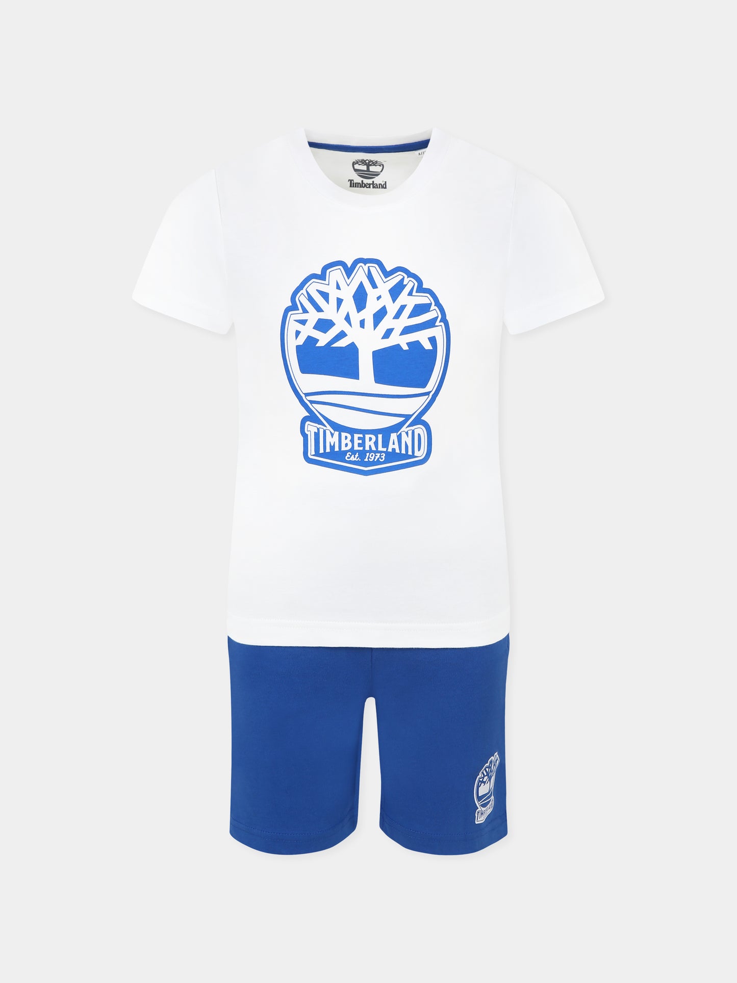 Pigiama multicolor per bambino con albero e logo,Timberland,T60472 10P