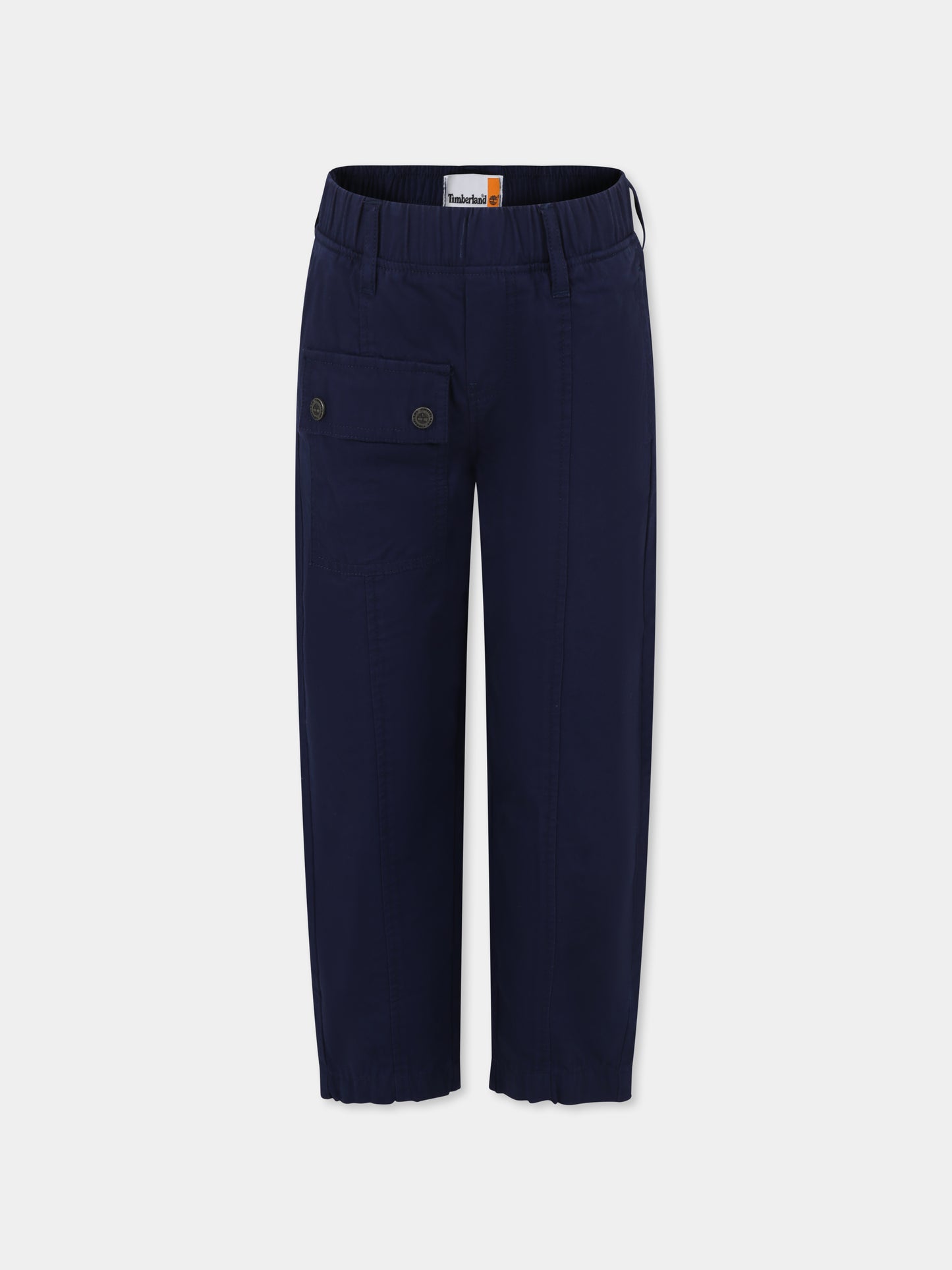 Pantaloni blu per bambino con logo,Timberland,T60465 84N